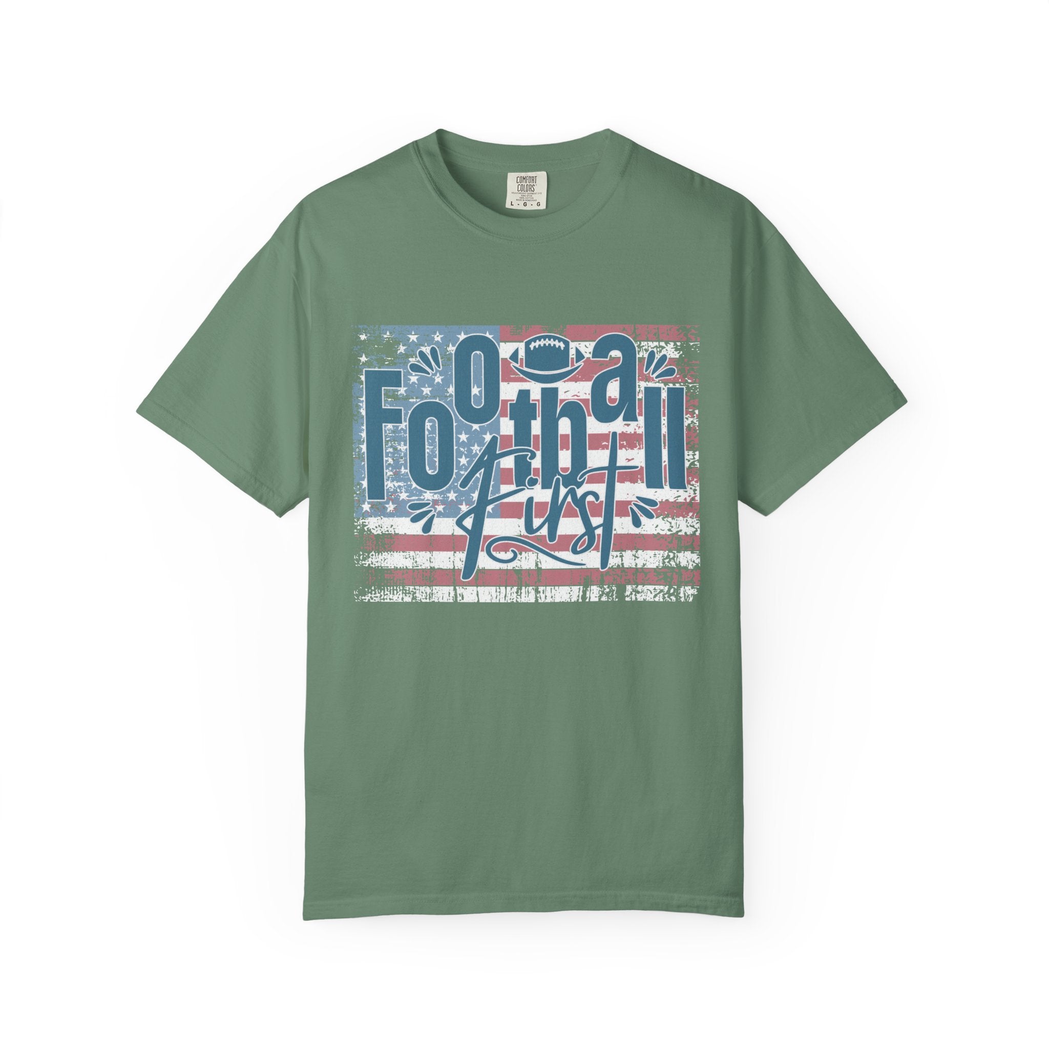 Textured Retro Americana Football First Tee