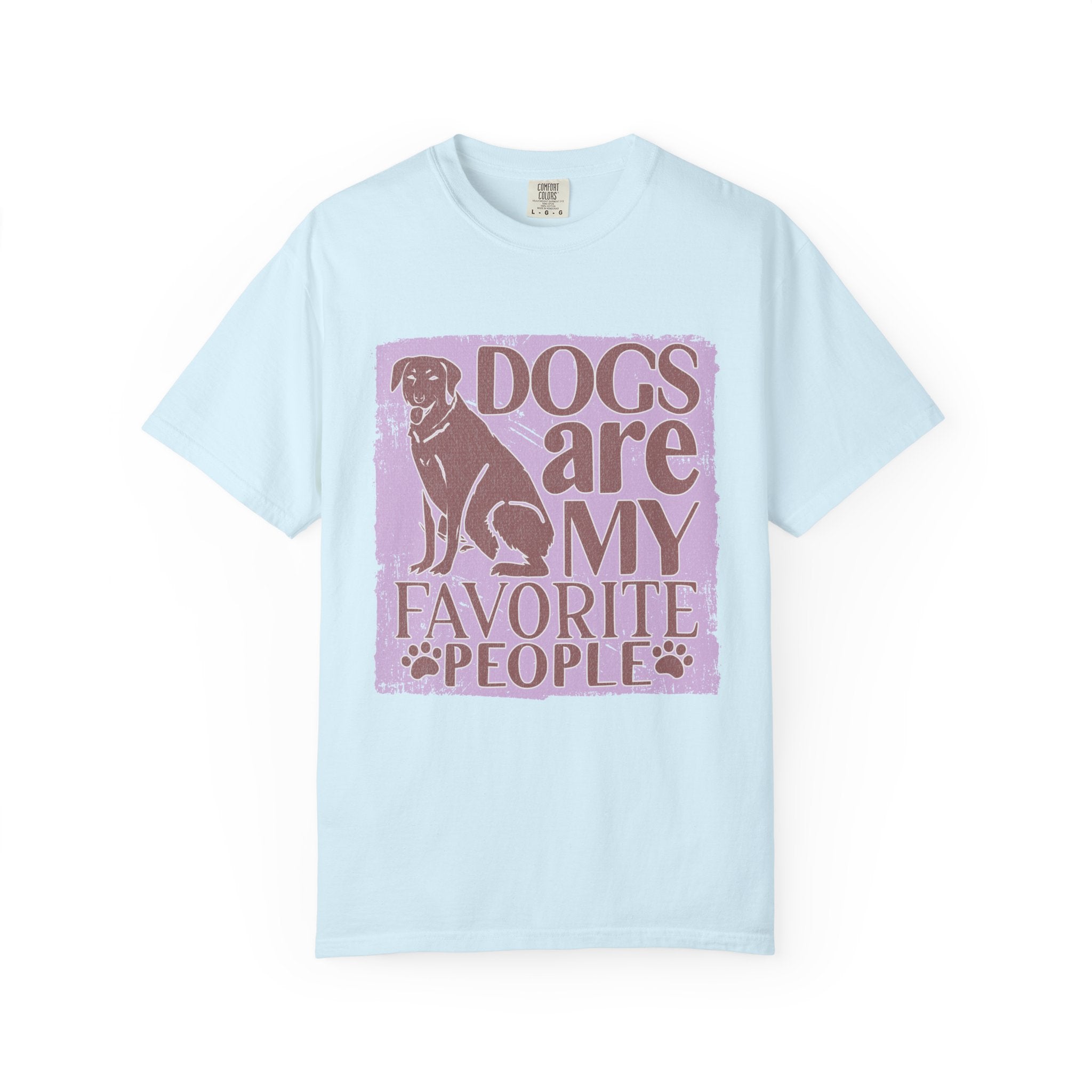 Textured Dogs Are My Favorite People T-Shirt – Retro Paw Print Dog Lover Tee