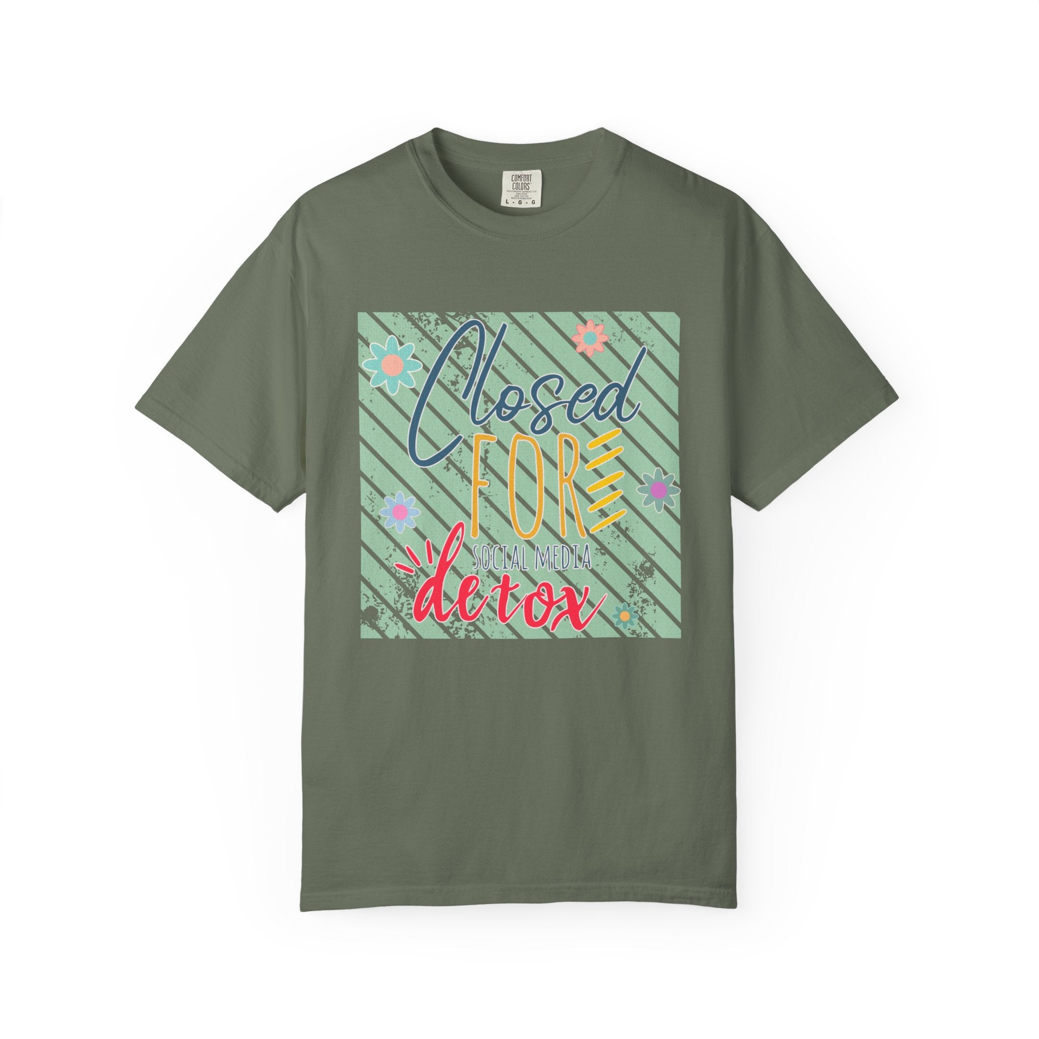Closed For Social Media Detox Textured Tee