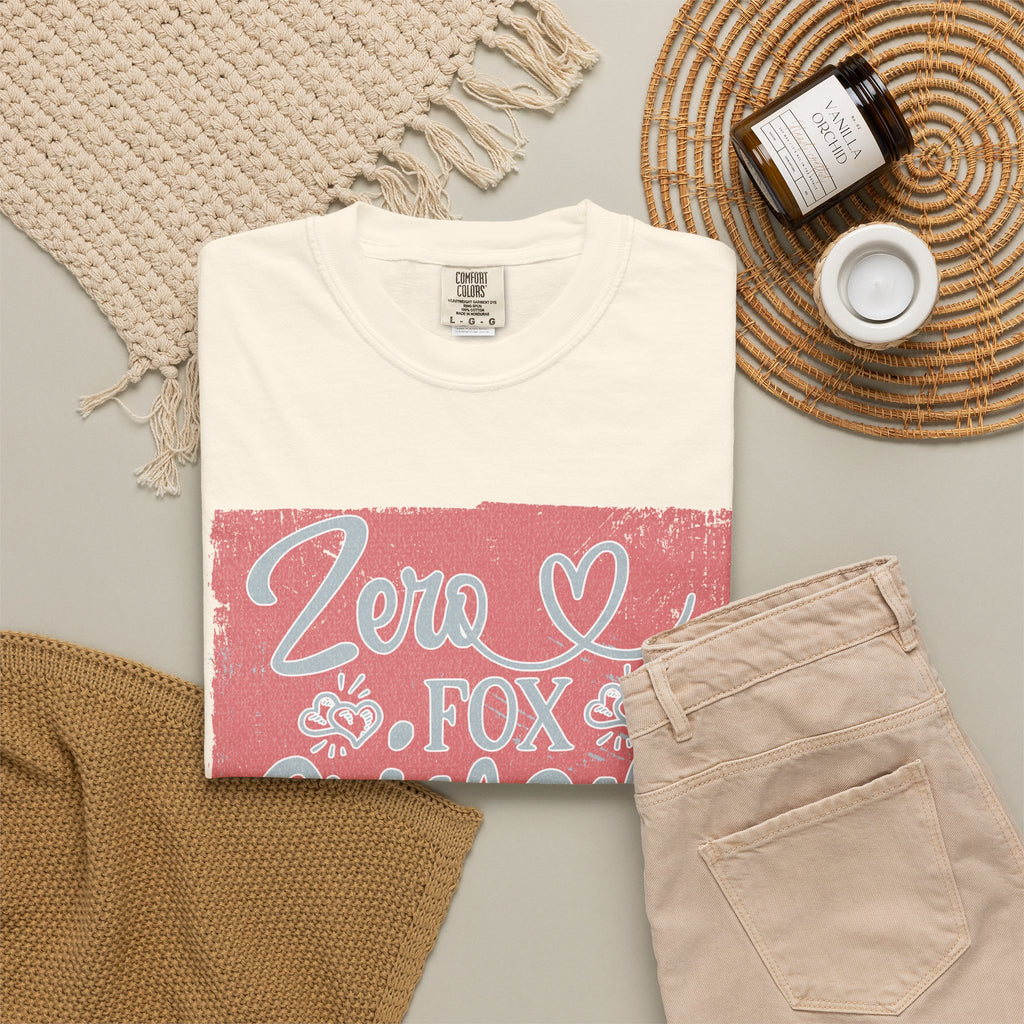 Textured Zero Fox Given T‑Shirt — Funny Retro Rose Graphic Tee