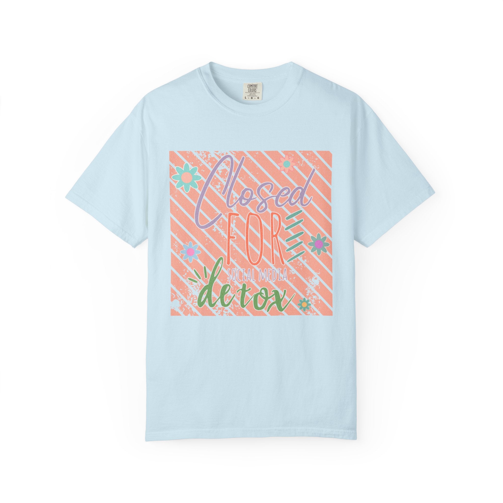 Closed for Detox Textured T-Shirt — Retro Pastel Spa Vibe Tee
