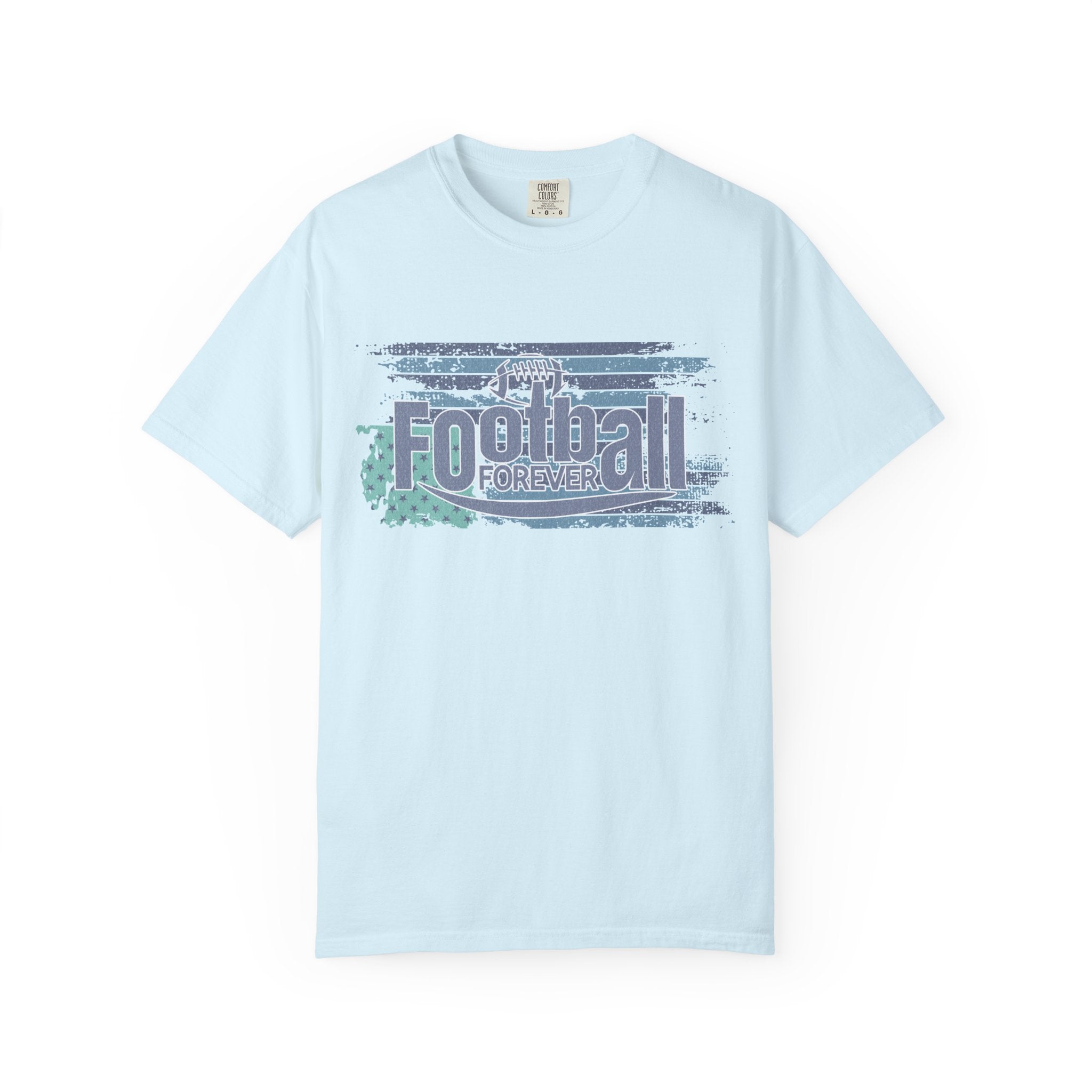 Football Forever Vintage Tee — Retro Grunge Football Graphic T-Shirt