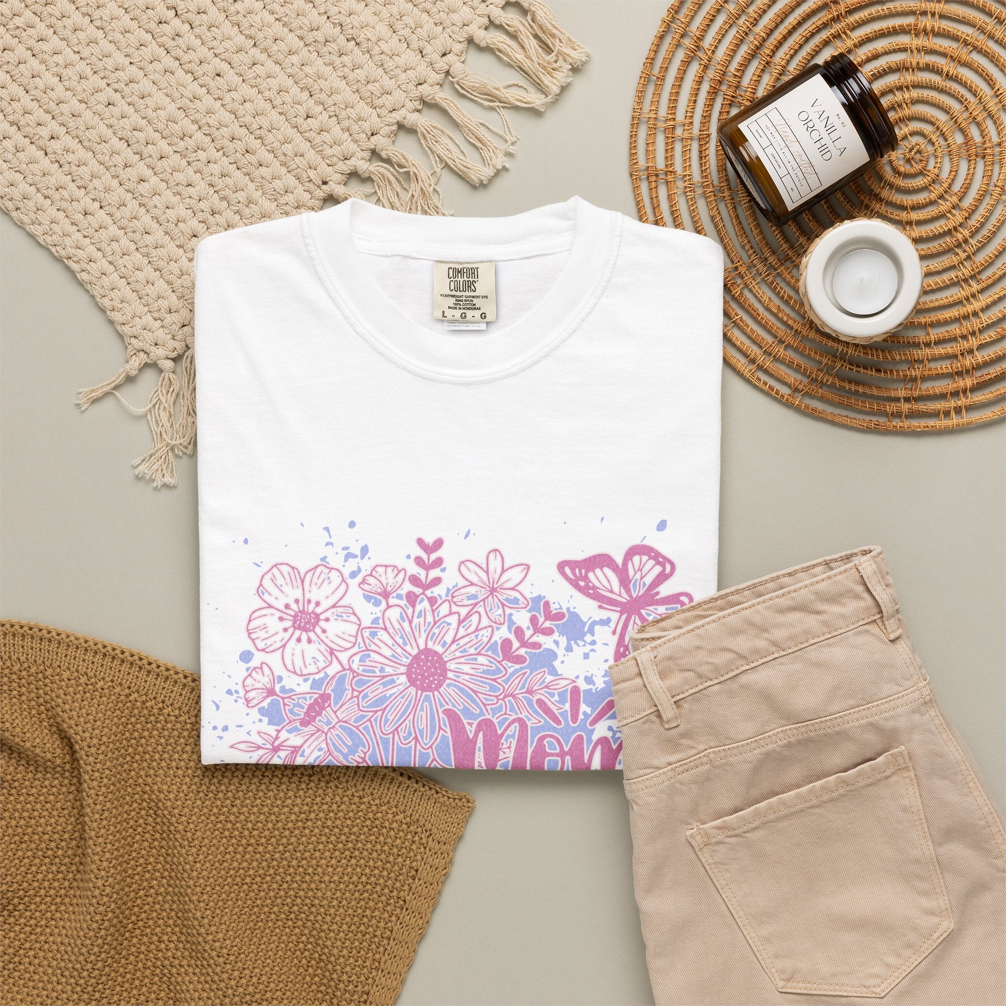 Mom's Are Magical Textured T-Shirt — Floral  Mother's Day Tee