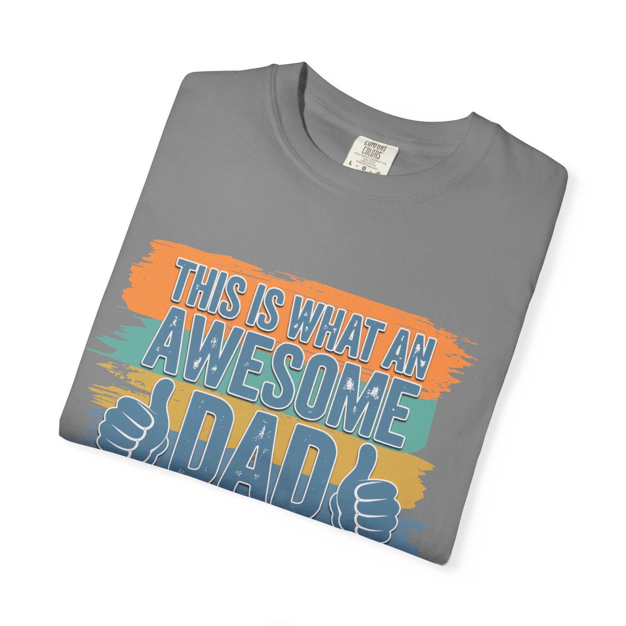 Textured Awesome Dad T-Shirt – "This Is What An Awesome Dad Looks Like" Fathers Day Tee