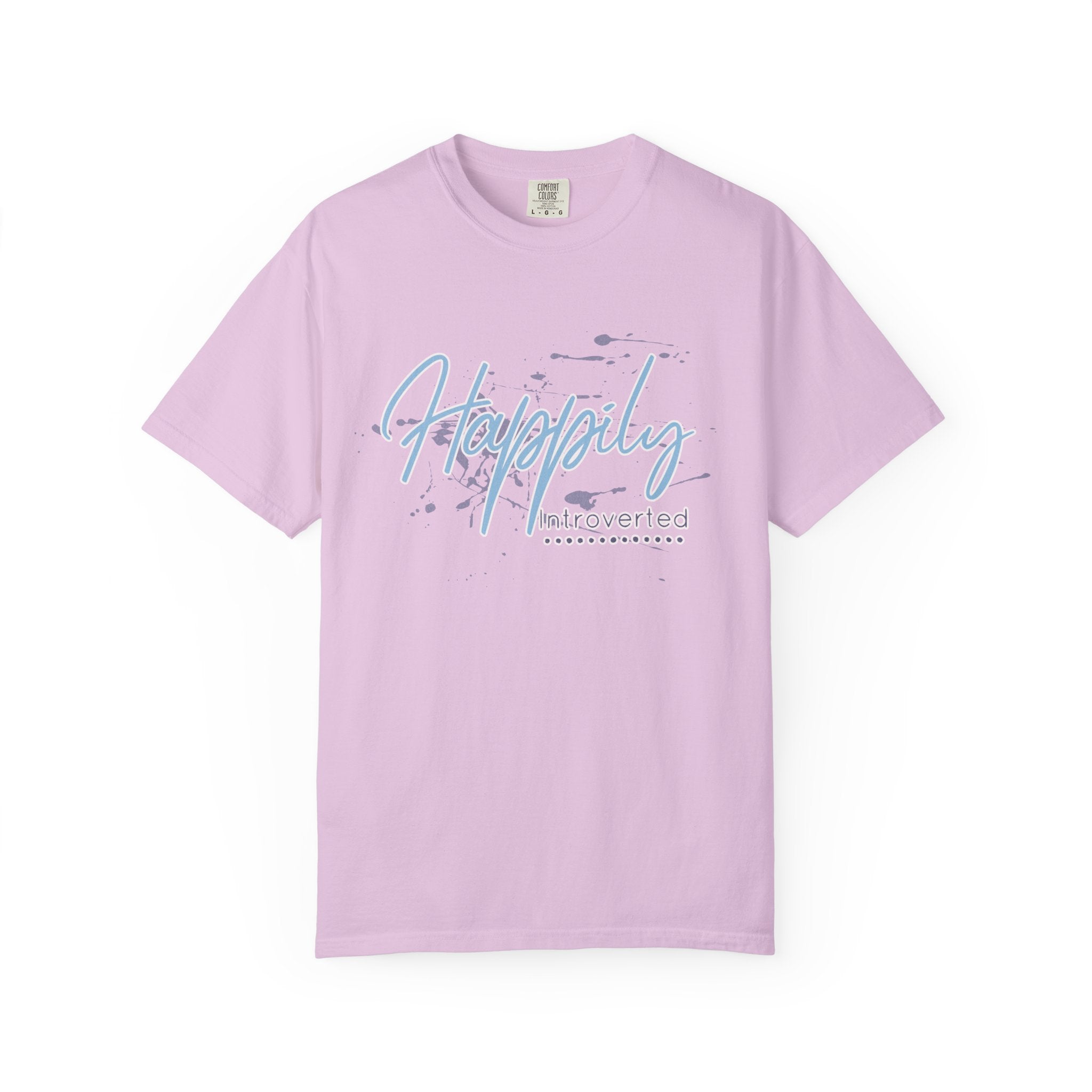 Introverted Aesthetic Textured T-Shirt — 'Anti-Social' Minimal Script Graphic