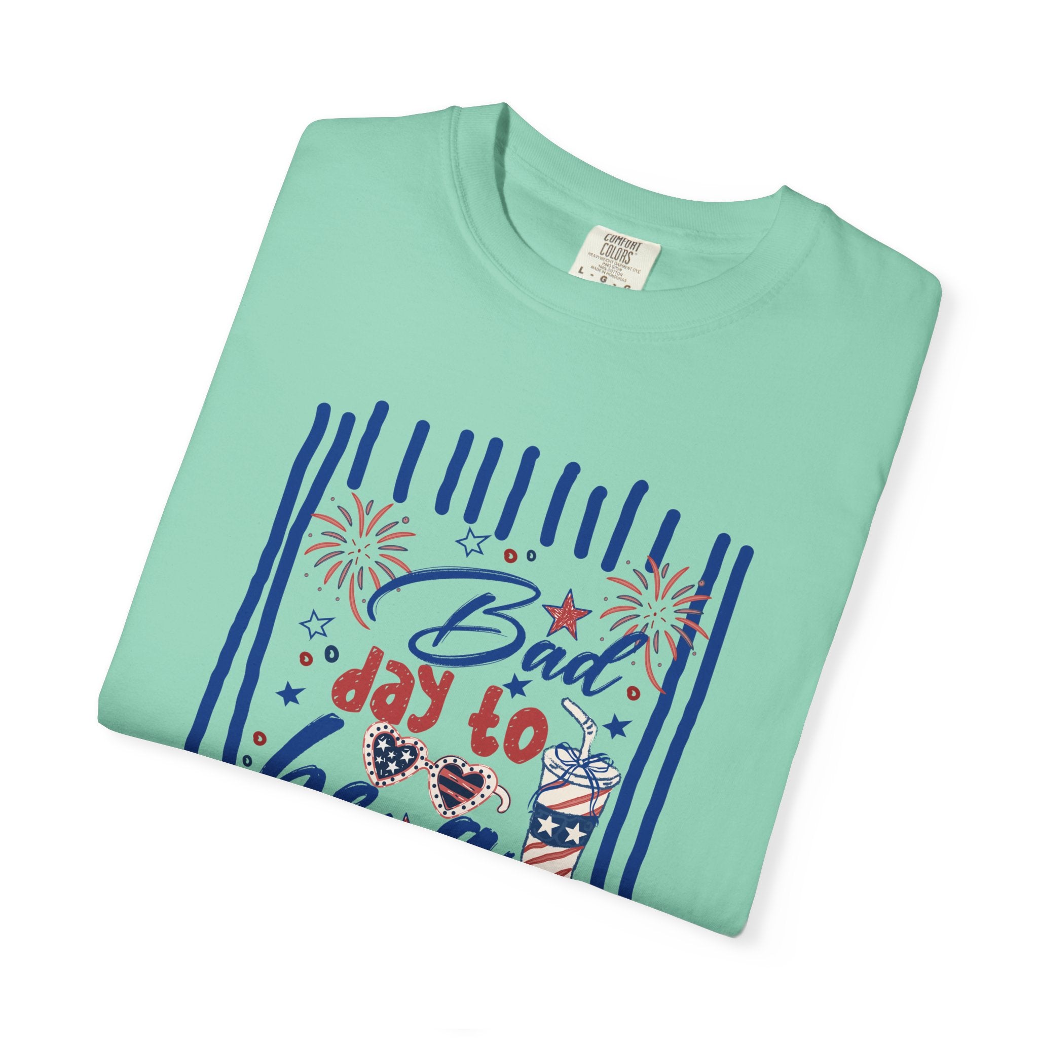 Hot Dog Patriotic Graphic T-Shirt — "Bad Day to Be a Hot Dog" 4th of July Tee