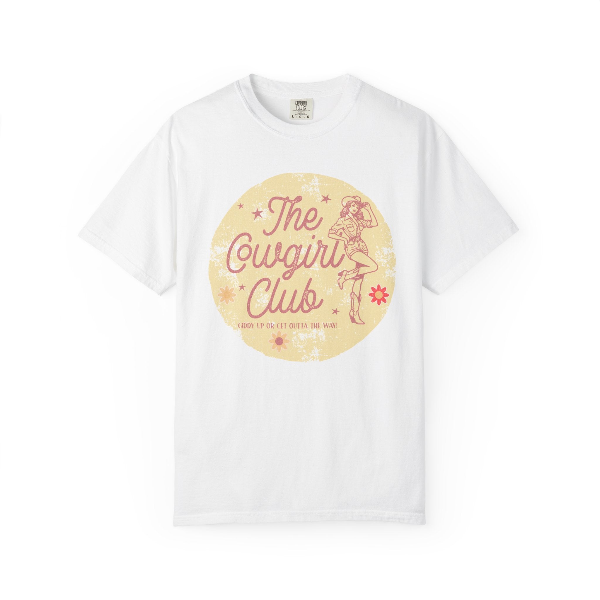 The Cowgirl Club Graphic T-Shirt — Retro Western Textured Tee