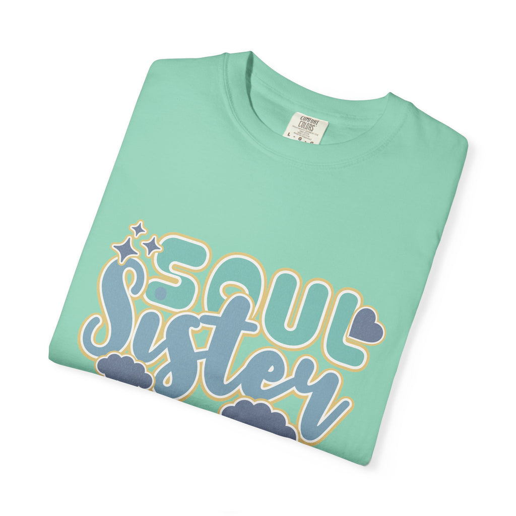 Soul Sister Textured T-Shirt — Retro Cloud Graphic Tee