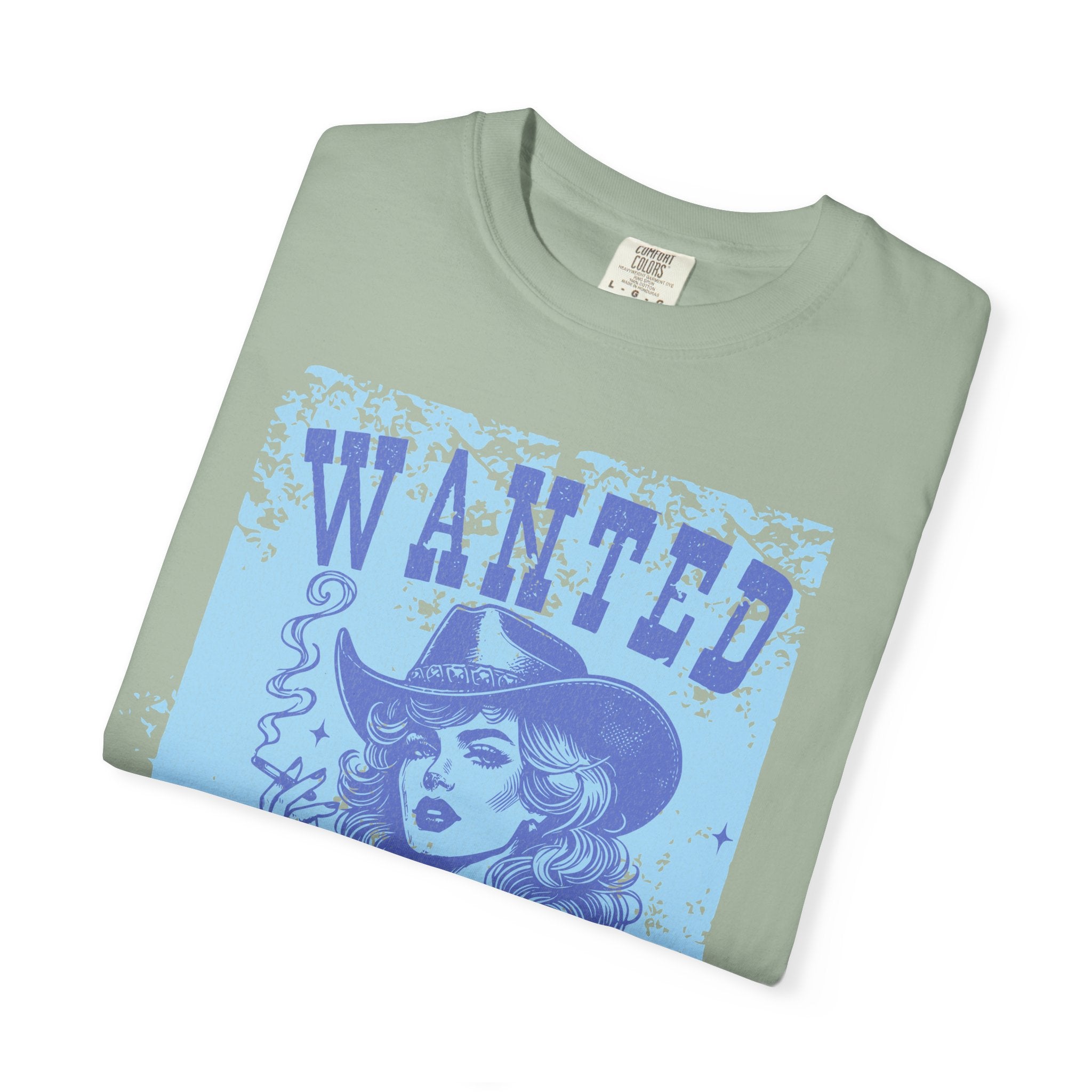 Wanted and Wild Cowboy Cowgirl  Textured T-Shirt
