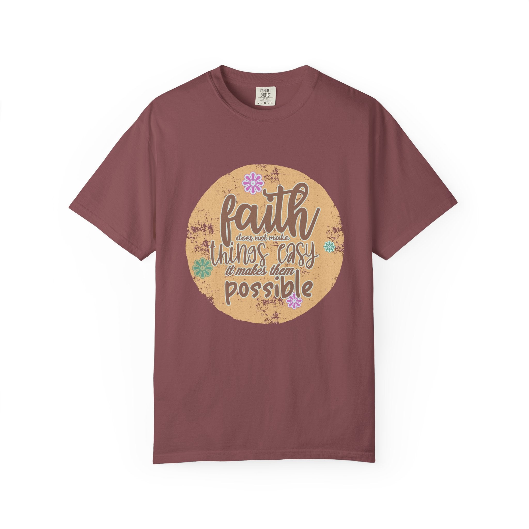 Faith Makes Things Possible T-shirt | Textured Inspirational Typography