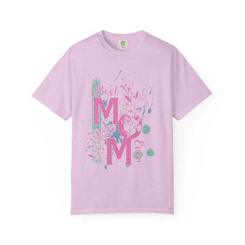 Best Mom Floral T-Shirt — Textured Mother's Day Gift Tee