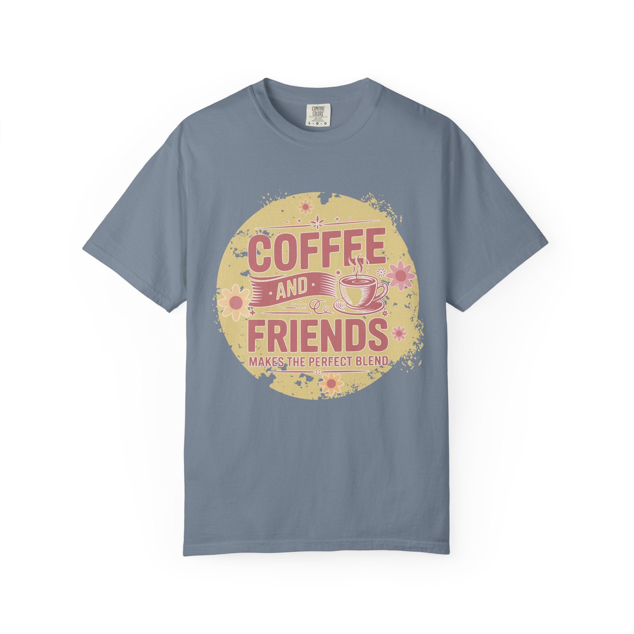 Coffee and Friends Textured T-Shirt — 'Makes the Perfect Blend' Casual Tee