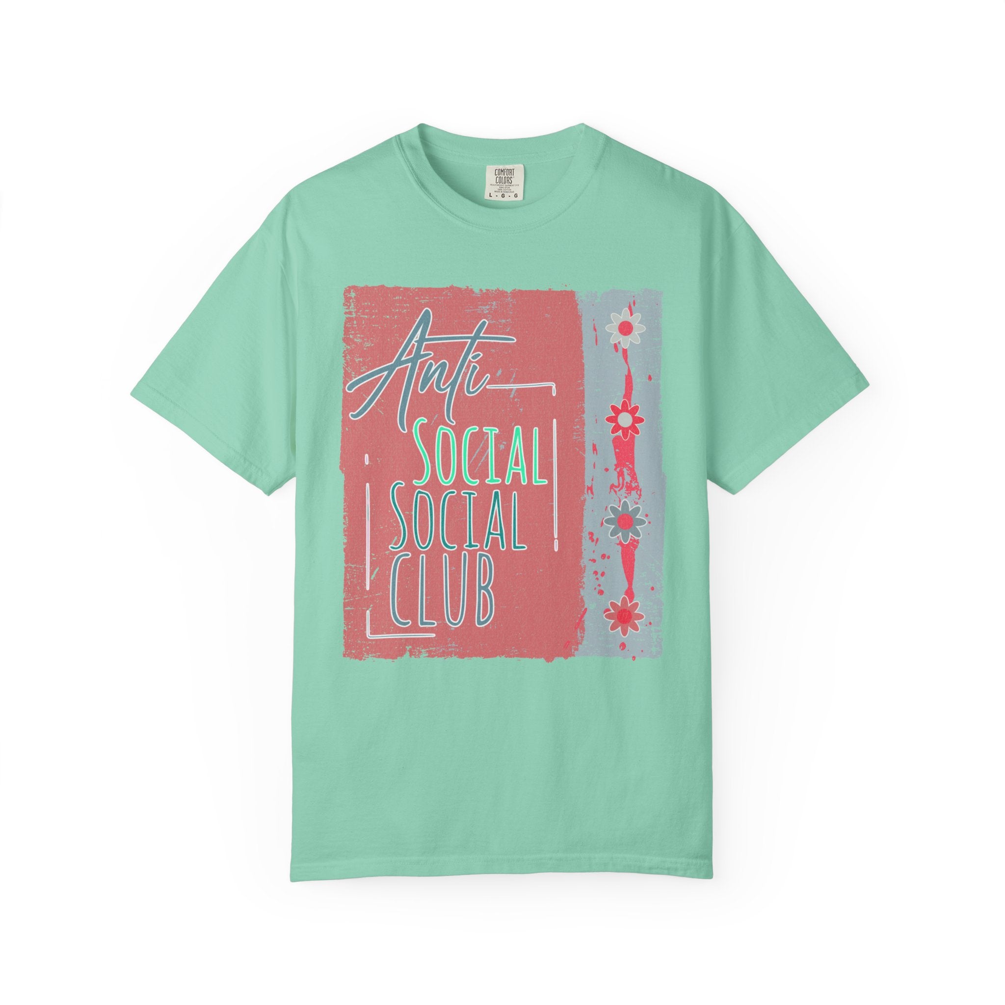 Textured Anti Social Social Club Graphic T-Shirt — Vintage Retro Block Print Tee