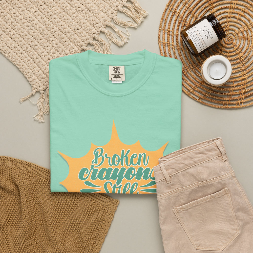 Broken Crayons Still Color Textured T-Shirt