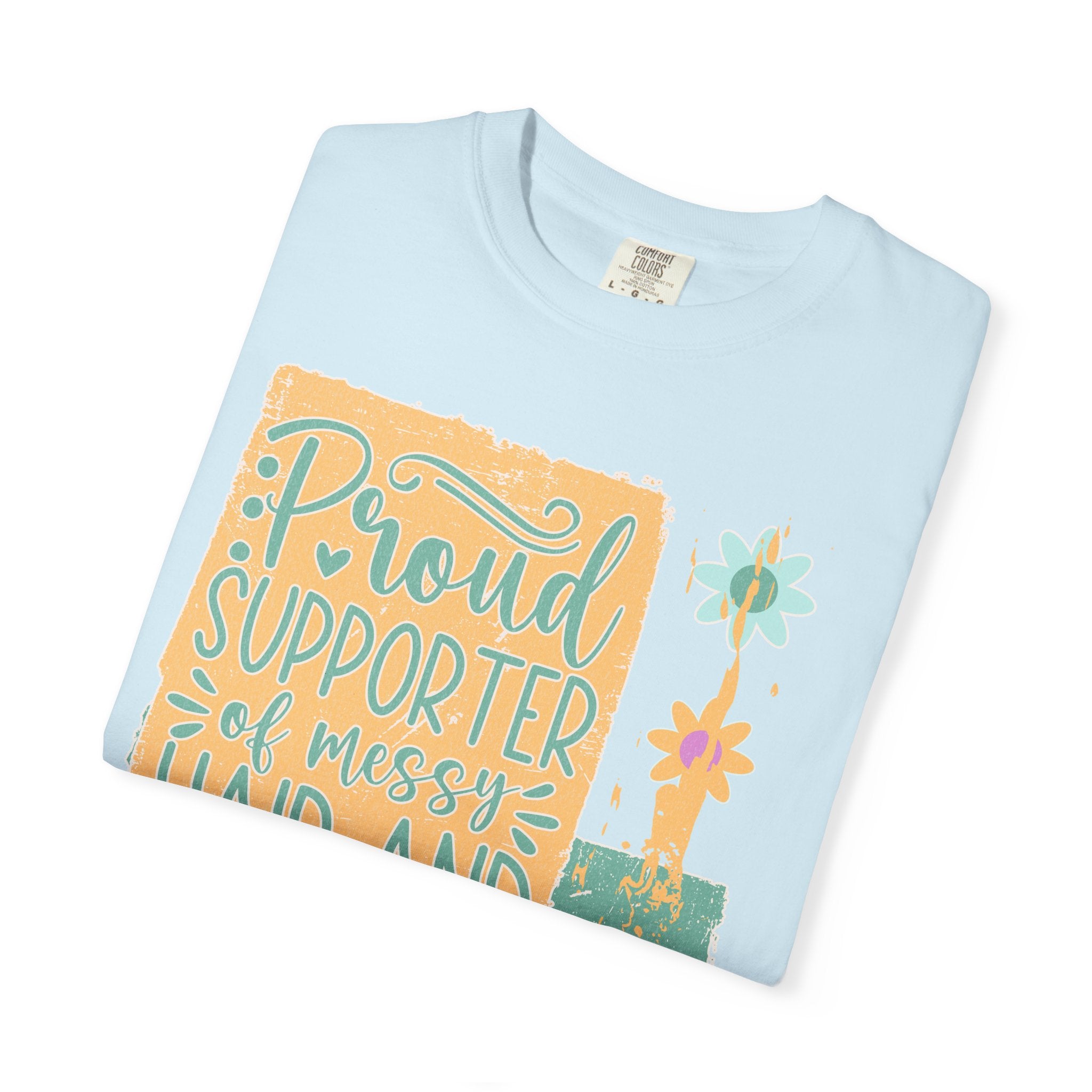 Proud Supporter of Messy Hair and Sweatpants Textured T-Shirt