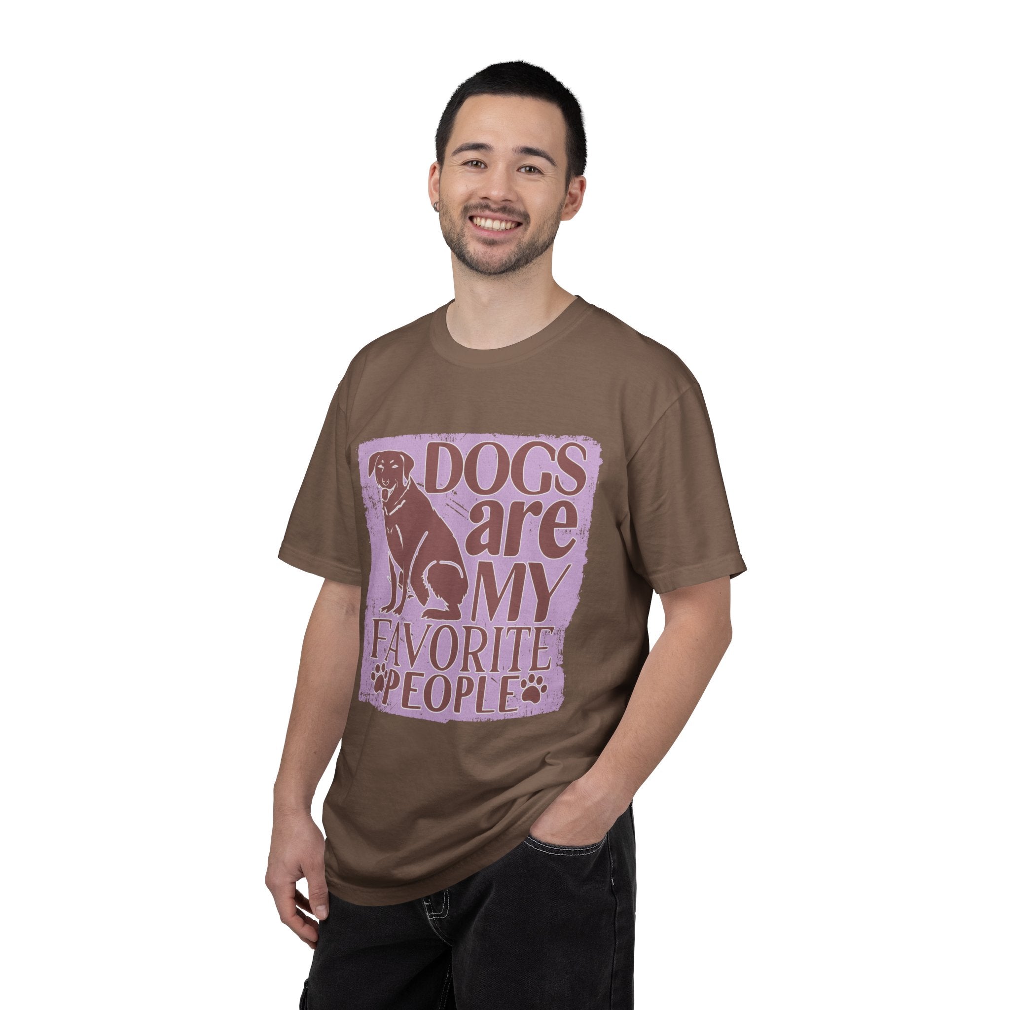 Textured Dogs Are My Favorite People T-Shirt – Retro Paw Print Dog Lover Tee