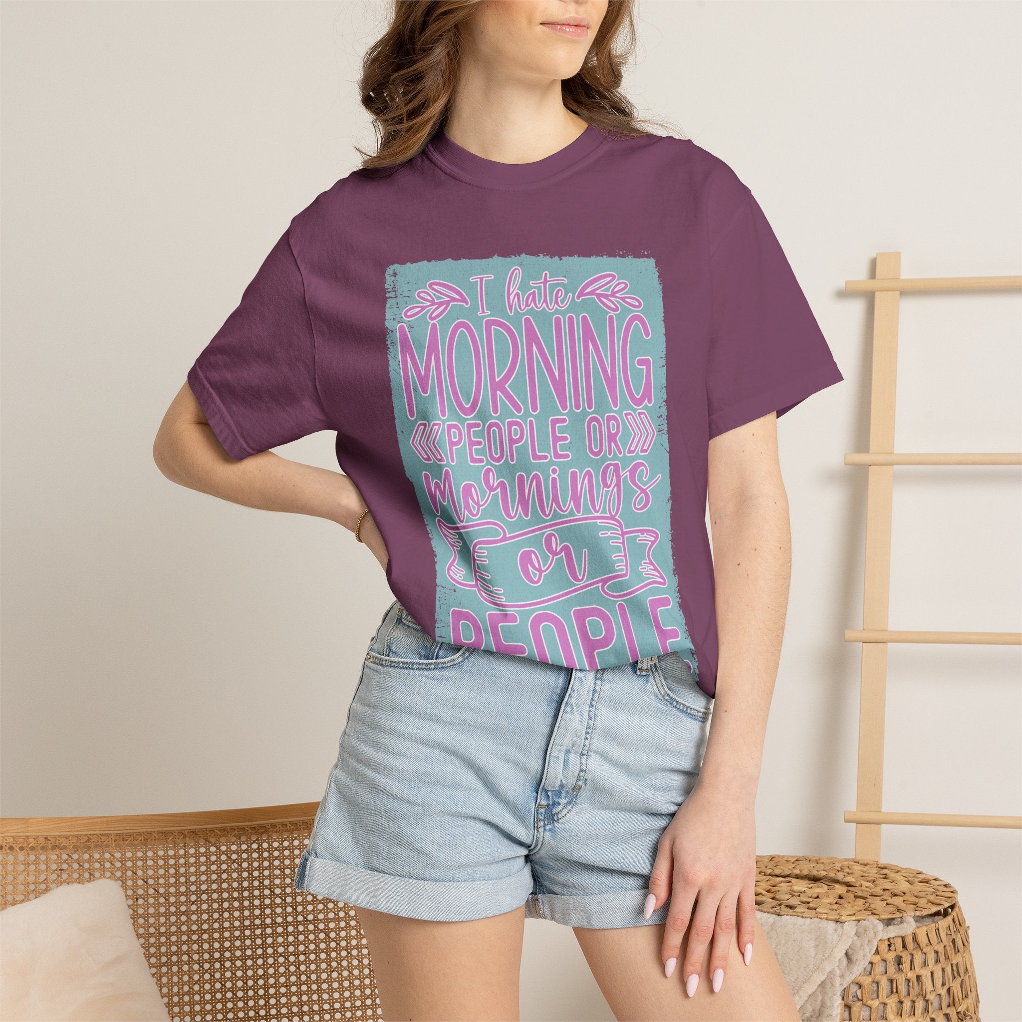 Textured Morning People Or Mornings For People T-Shirt