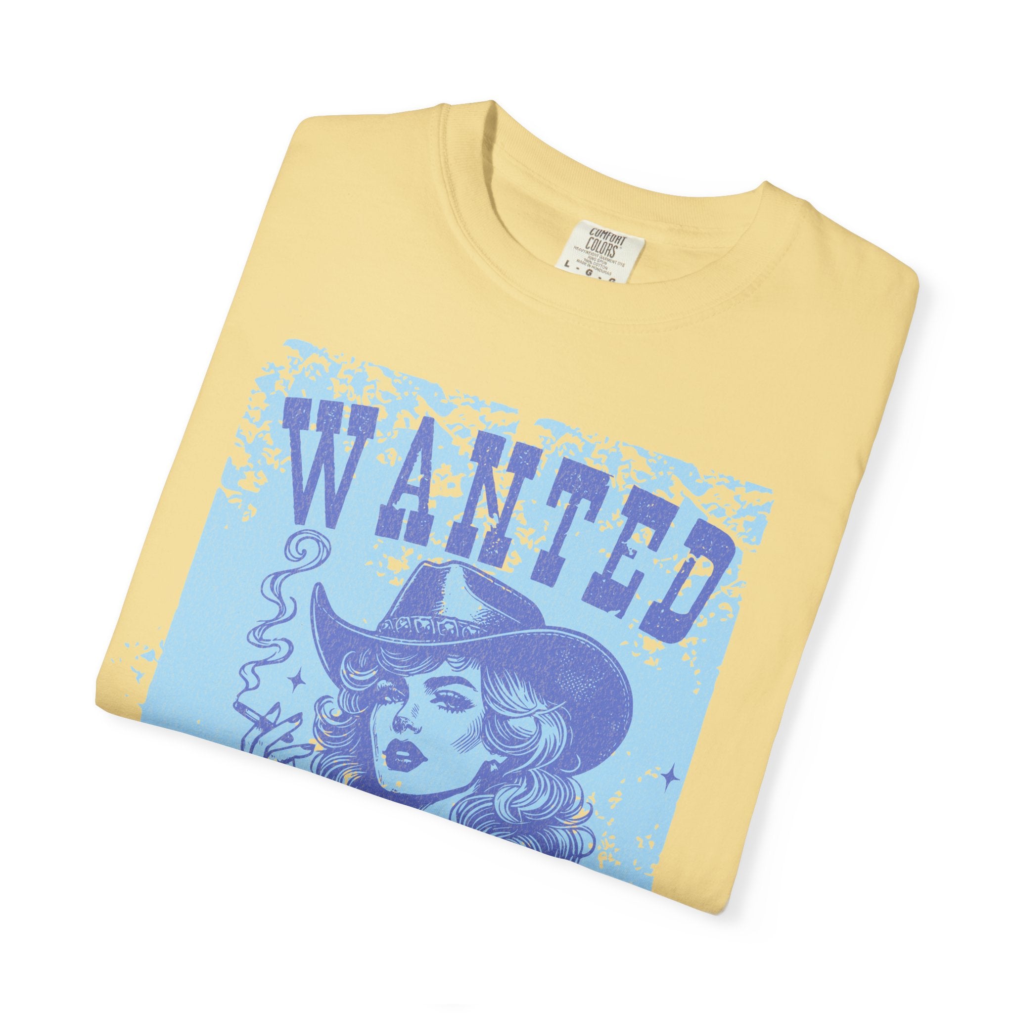 Wanted and Wild Cowboy Cowgirl  Textured T-Shirt