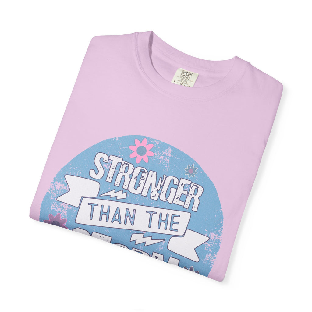 Textured  Stronger Than The Storm T-Shirt — Inspirational Resilience Graphic Tee