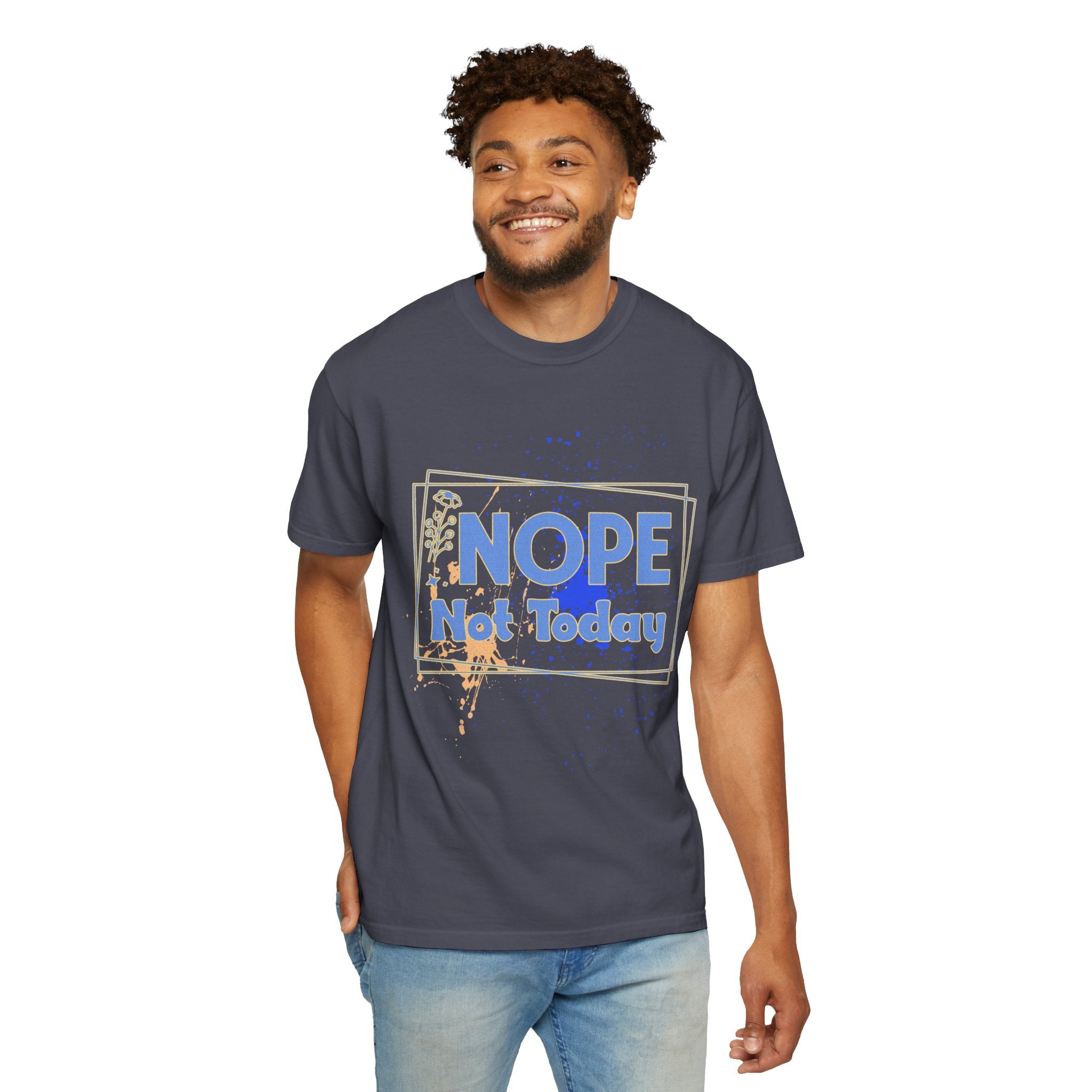 Textured Retro Nope Not Today Tee