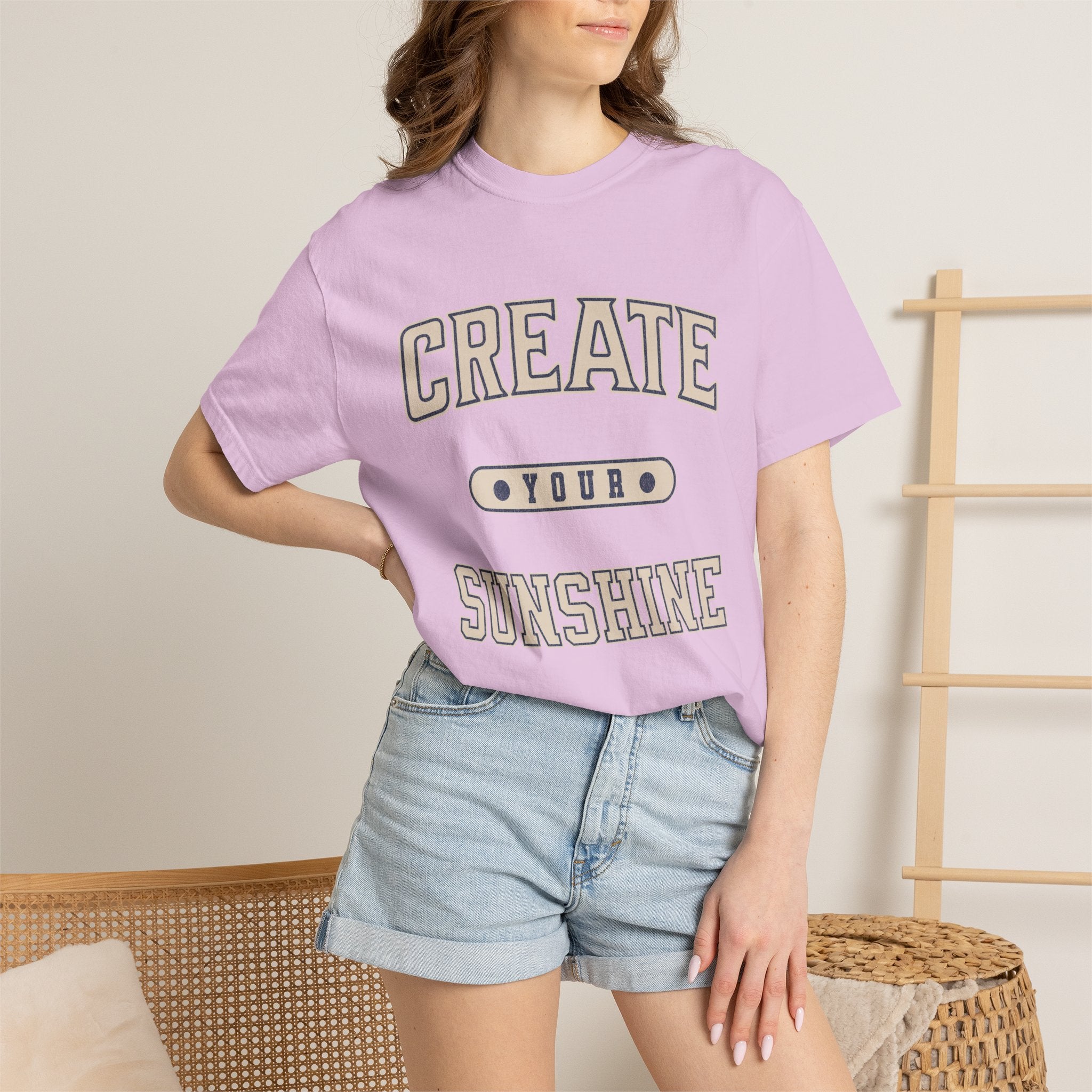 Textured Collegiate Create Your Sunshine Tee Unisex Garment-Dyed T-shirt