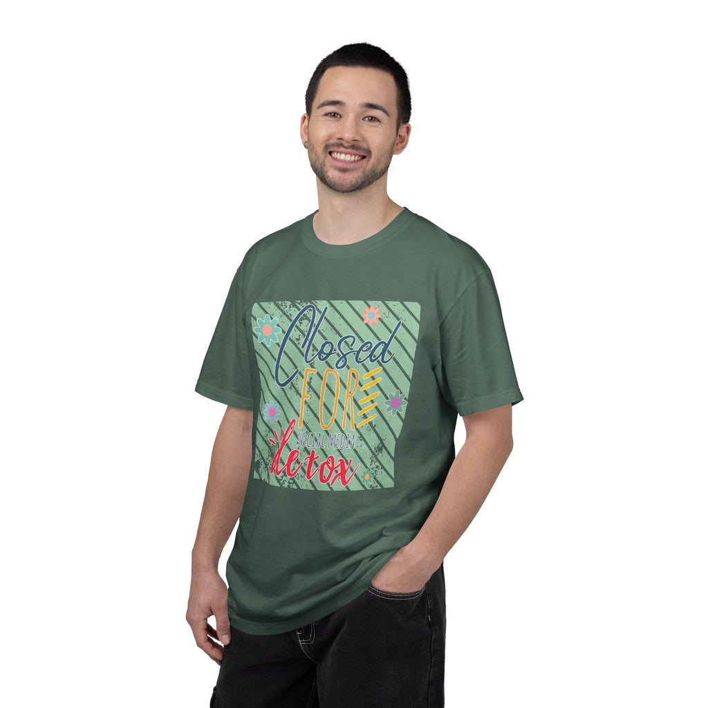 Closed For Social Media Detox Textured Tee