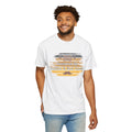 Dad Powered by Coffee & Bad Jokes Textured  T-Shirt