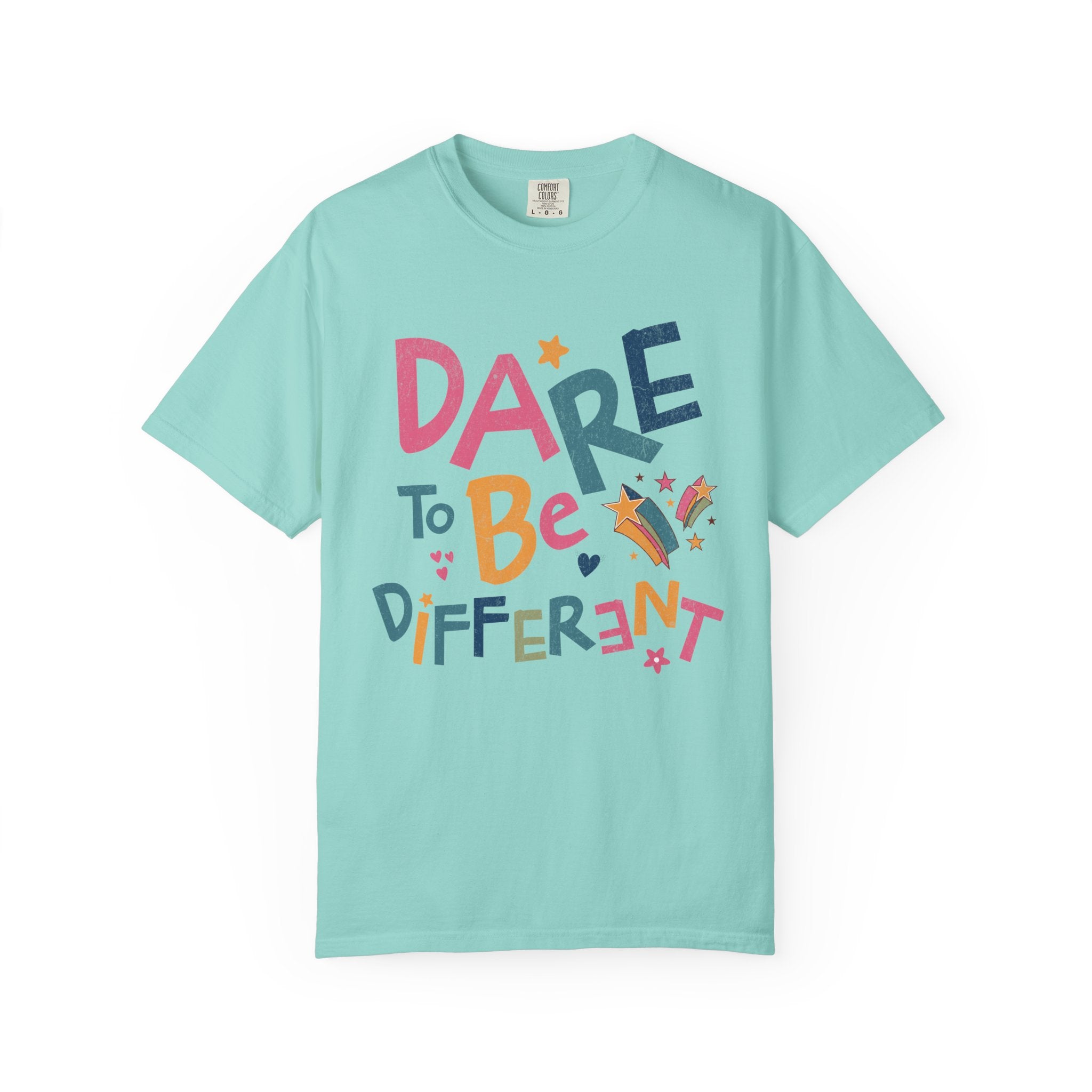 Dare to Be Different graphic T-Shirt | Textured Positive Typography Tee