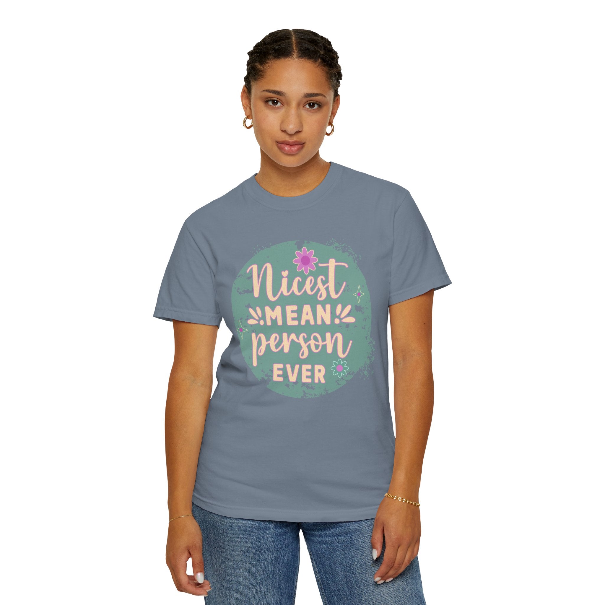 Textured Nicest Mean Person Ever T-Shirt