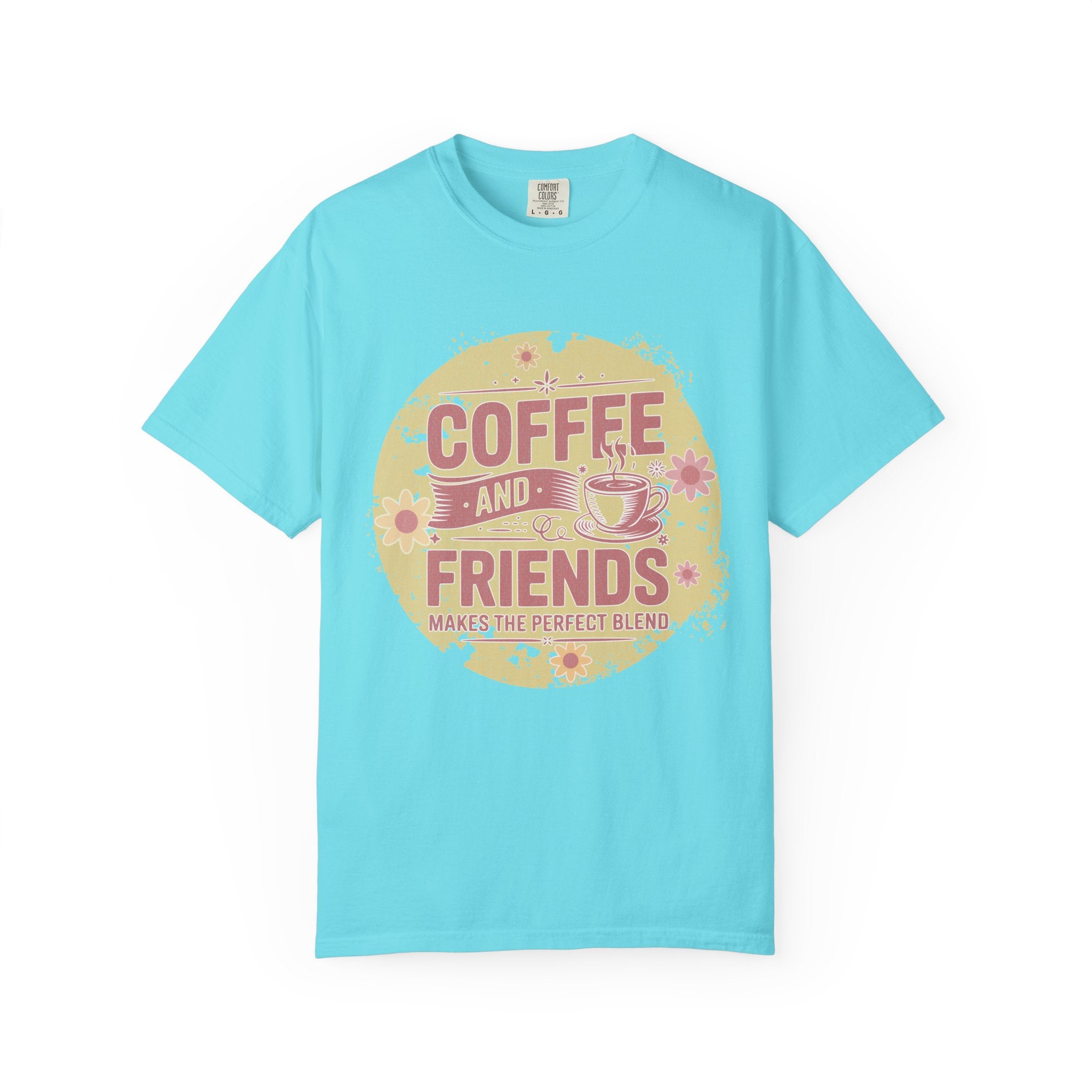 Coffee and Friends Textured T-Shirt — 'Makes the Perfect Blend' Casual Tee