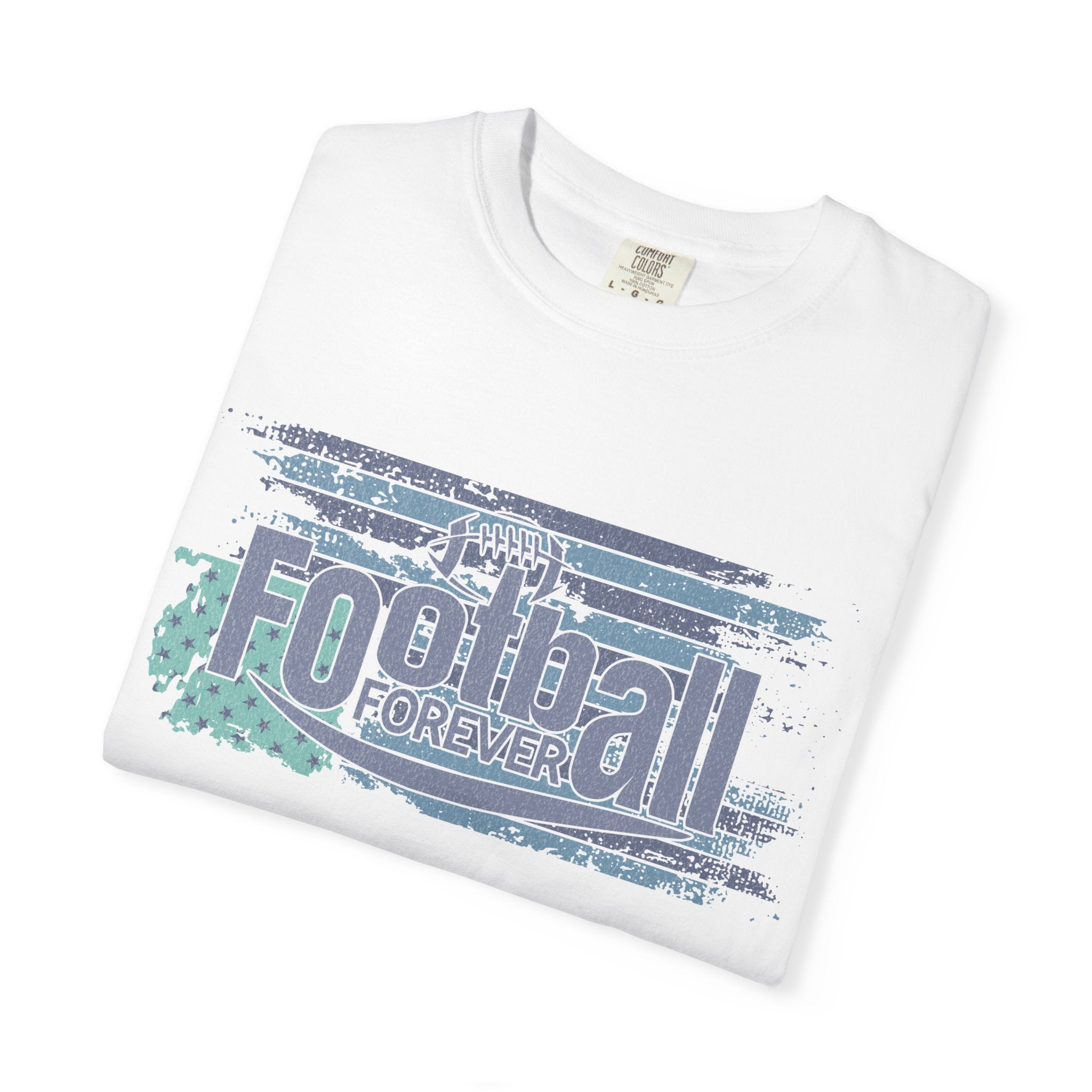 Football Forever Vintage Tee — Retro Grunge Football Graphic T-Shirt