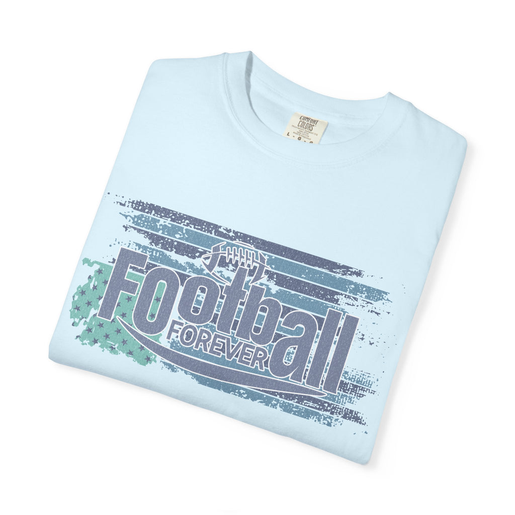 Football Forever Vintage Tee — Retro Grunge Football Graphic T-Shirt