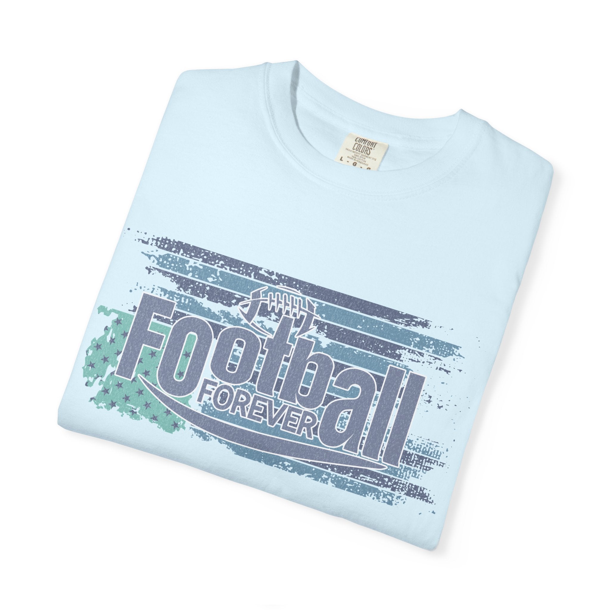 Football Forever Vintage Tee — Retro Grunge Football Graphic T-Shirt