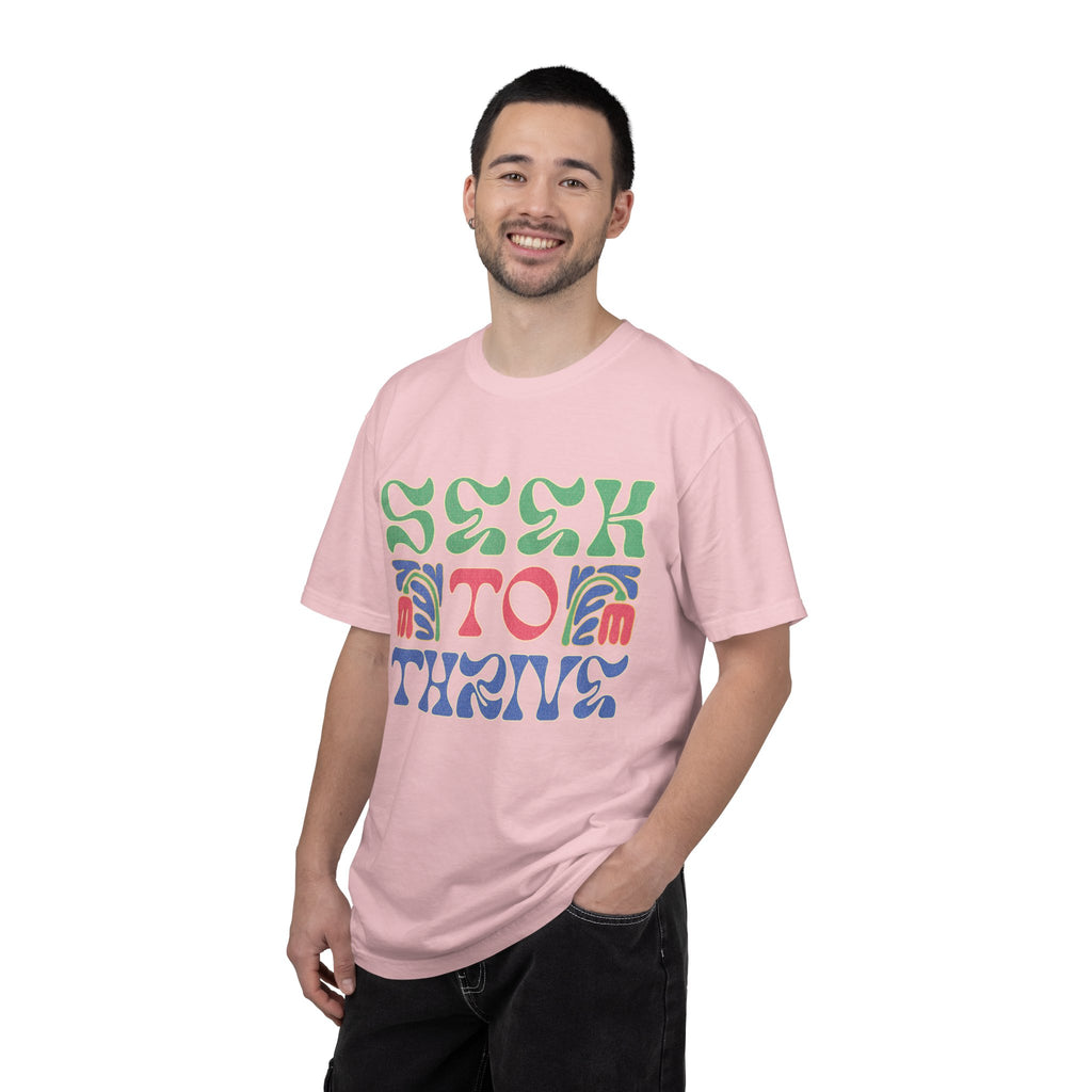 Seek to Thrive T-shirt | Textured Retro Psychedelic Lettering