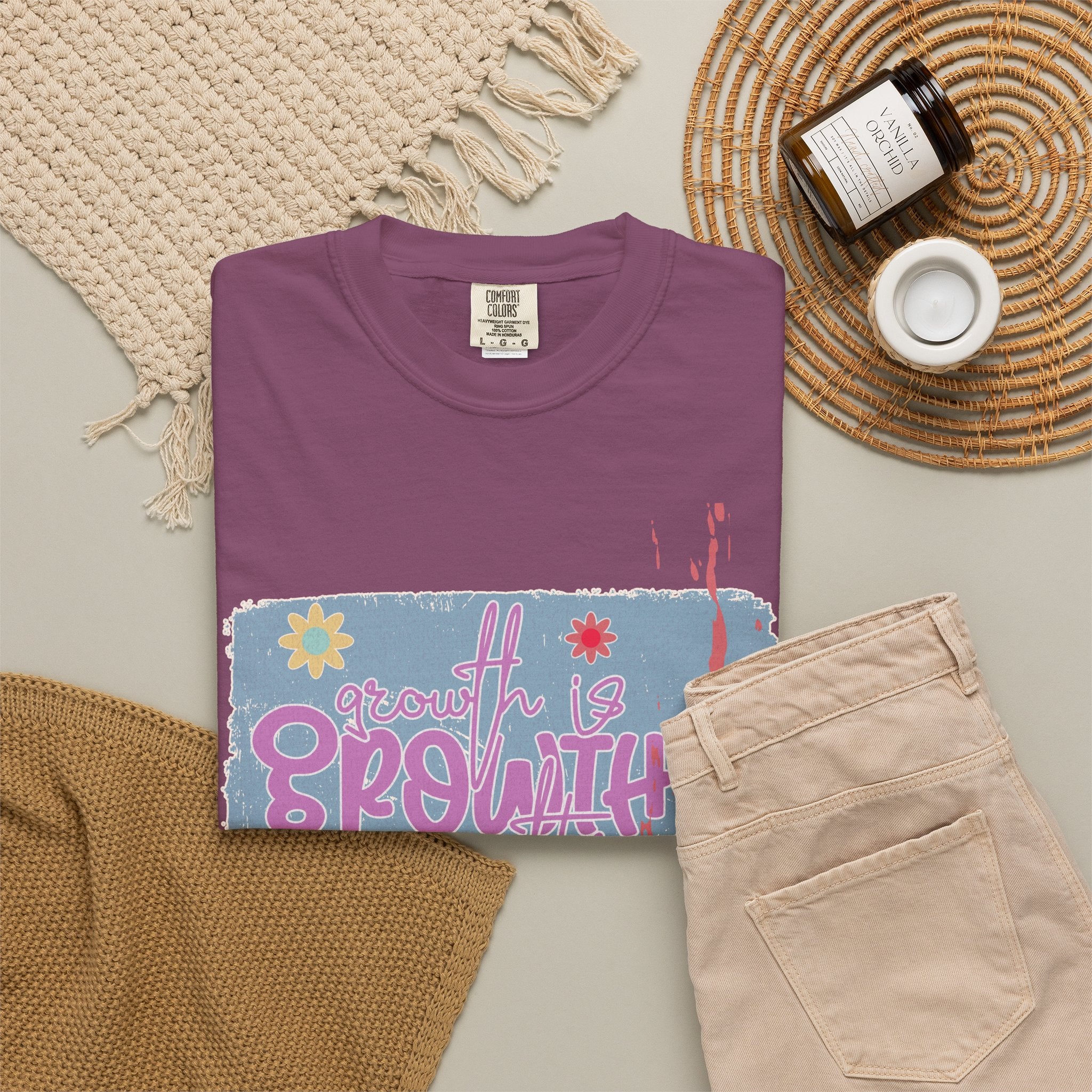 Textured Retro Growth Is Growth Tee