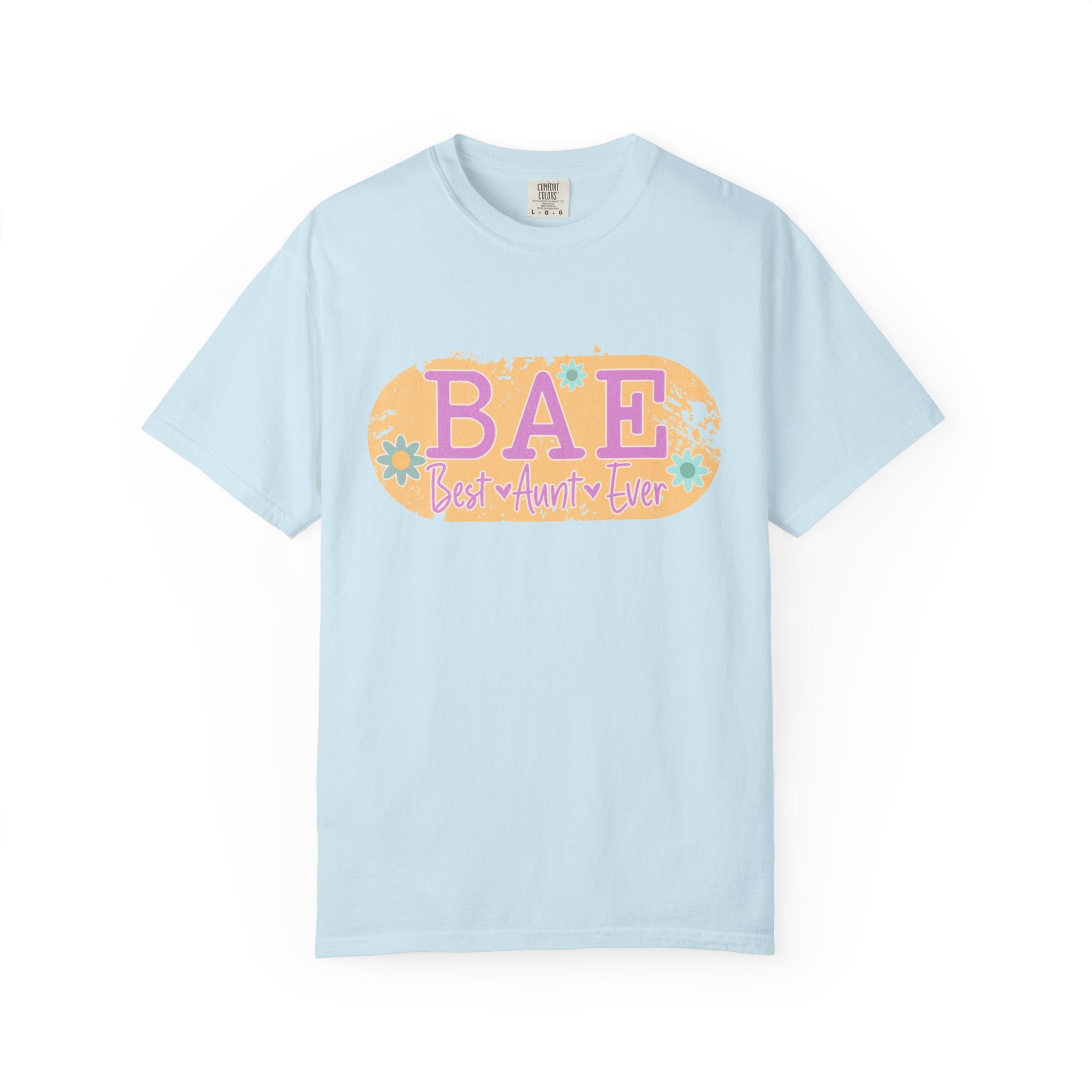 BAE Best Aunt Ever Textured T-Shirt — Floral Retro Graphic Tee for Cool Aunts
