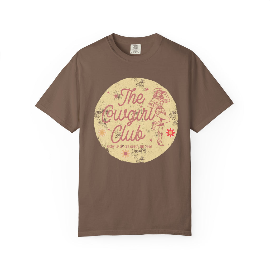 The Cowgirl Club Graphic T-Shirt — Retro Western Textured Tee