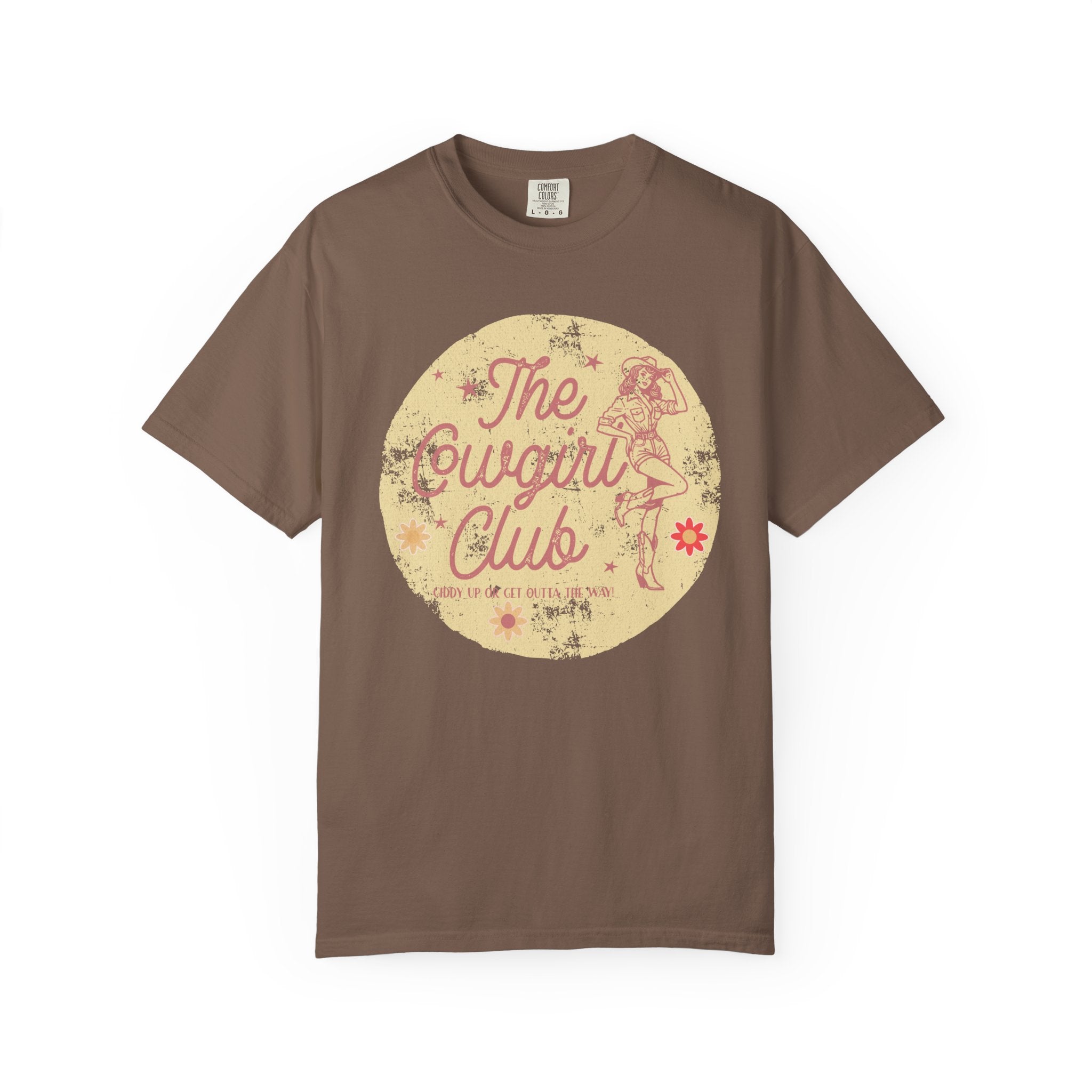 The Cowgirl Club Graphic T-Shirt — Retro Western Textured Tee