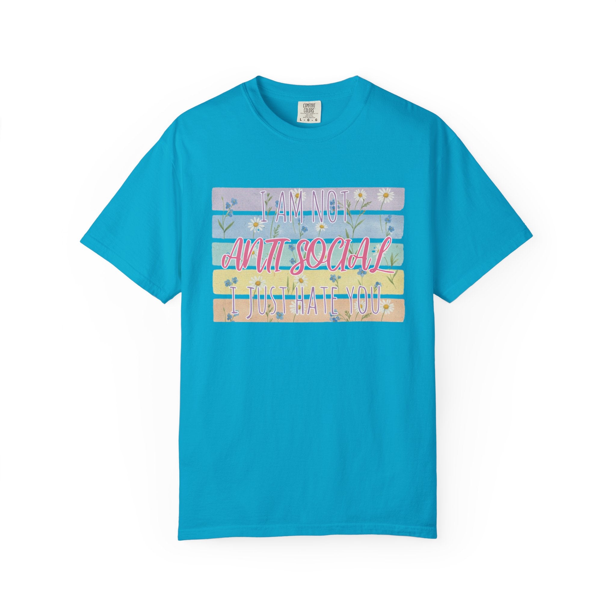 Anti Social Floral Striped Textured T-Shirt
