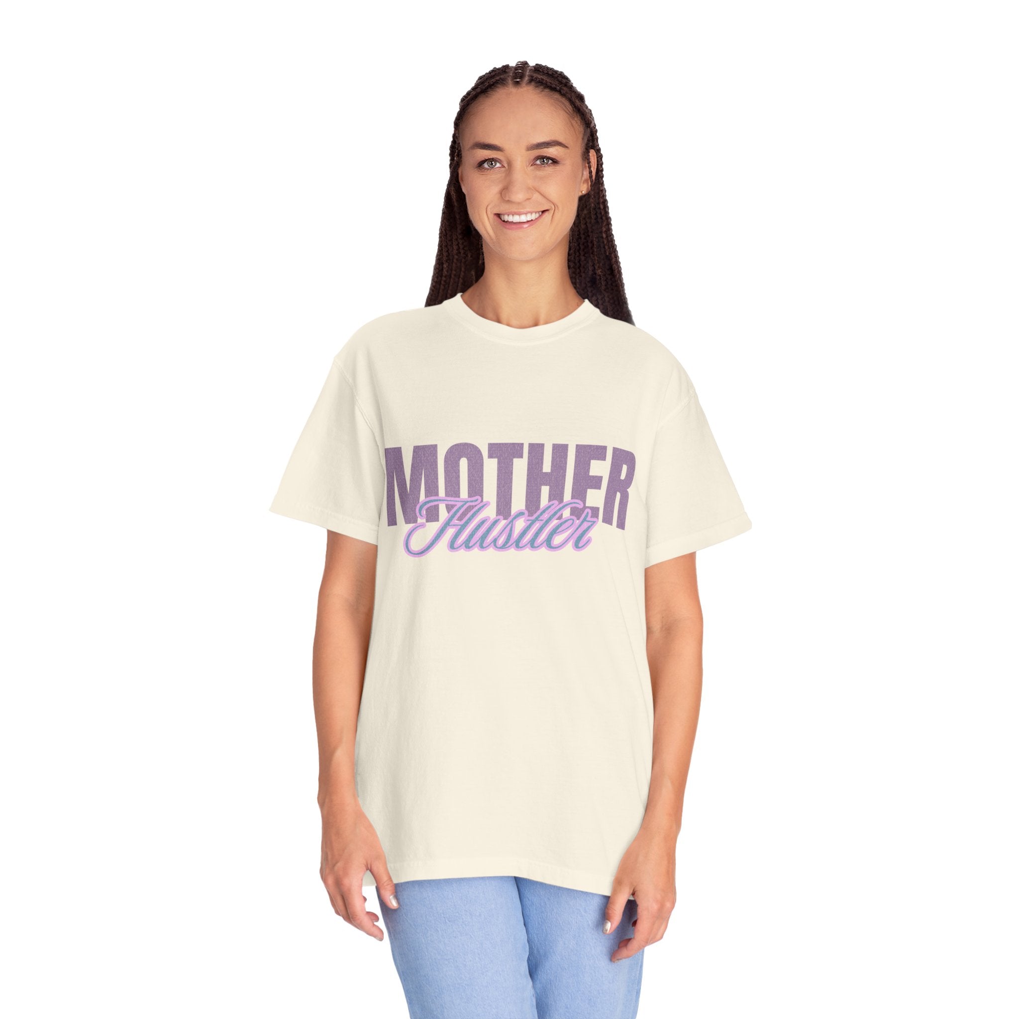 Retro Mother Hustler Vintage Tee Textured Garment-Dyed T-shirt