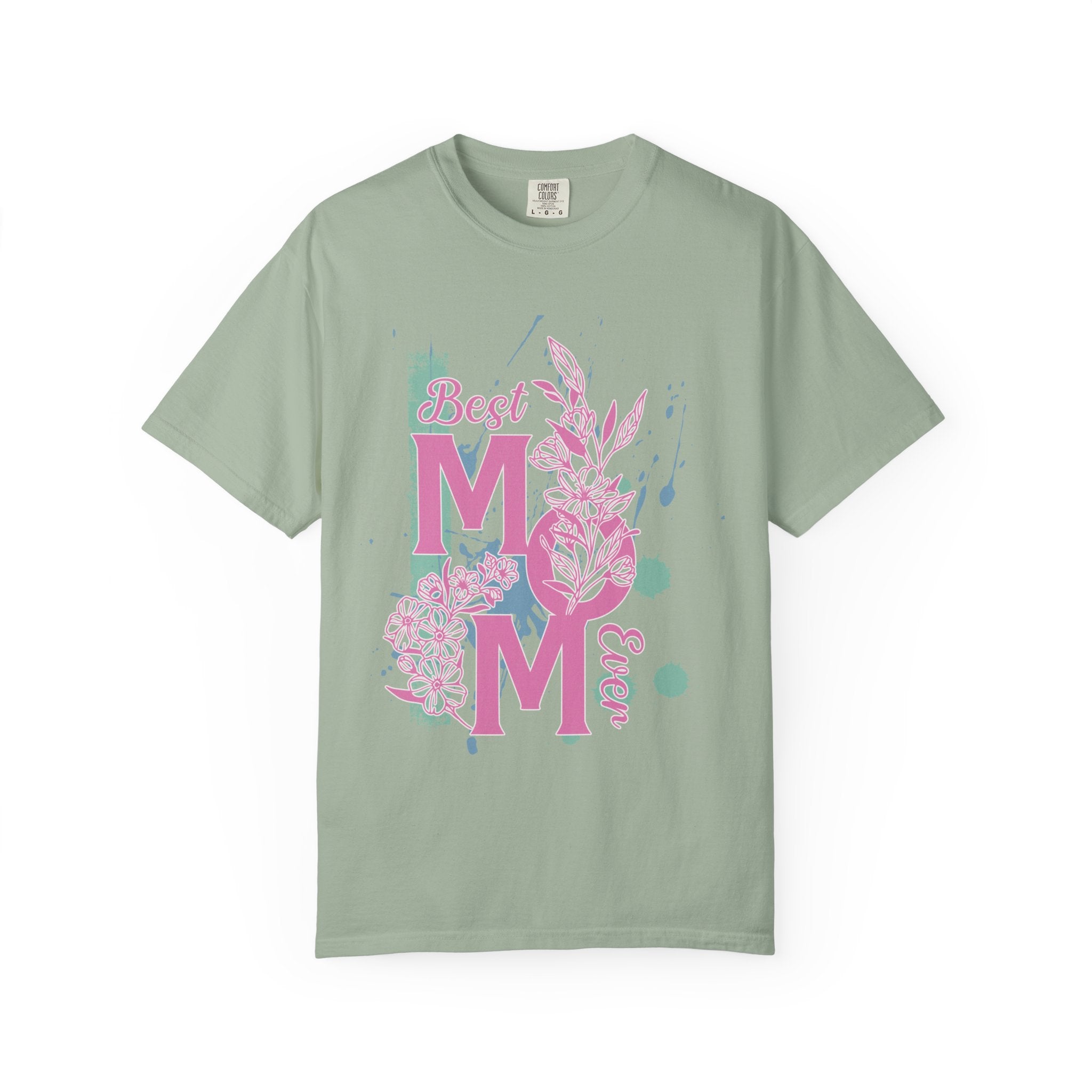 Best Mom Floral T-Shirt — Textured Mother's Day Gift Tee