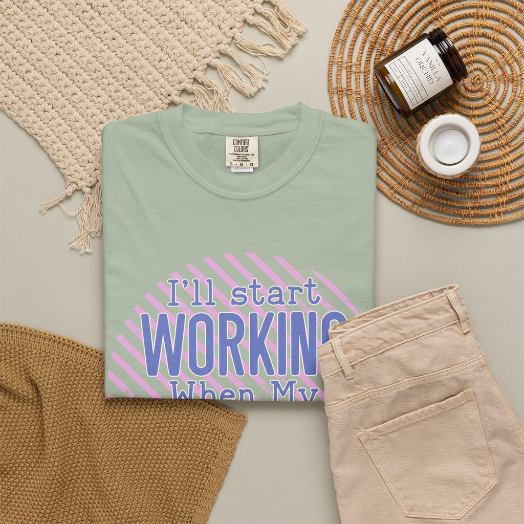Funny Retro Textured Coffee Work Shirt