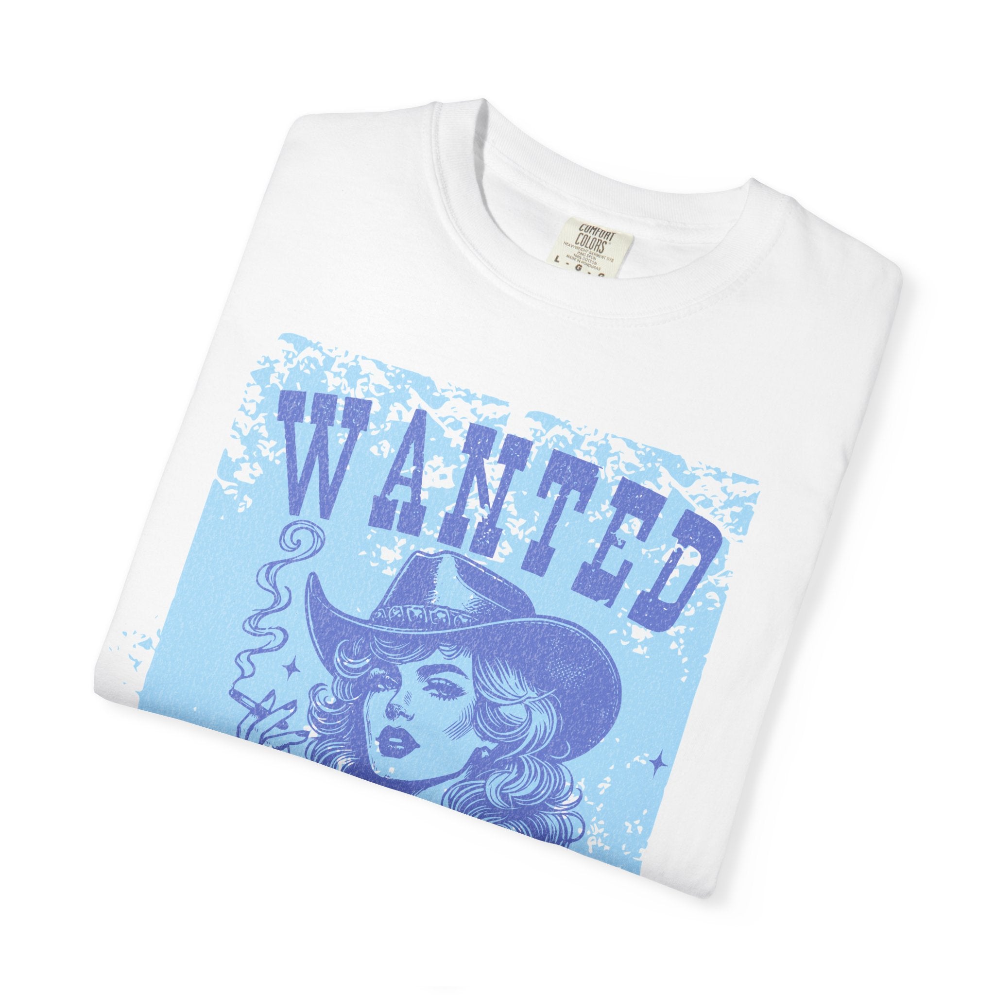 Wanted and Wild Cowboy Cowgirl  Textured T-Shirt
