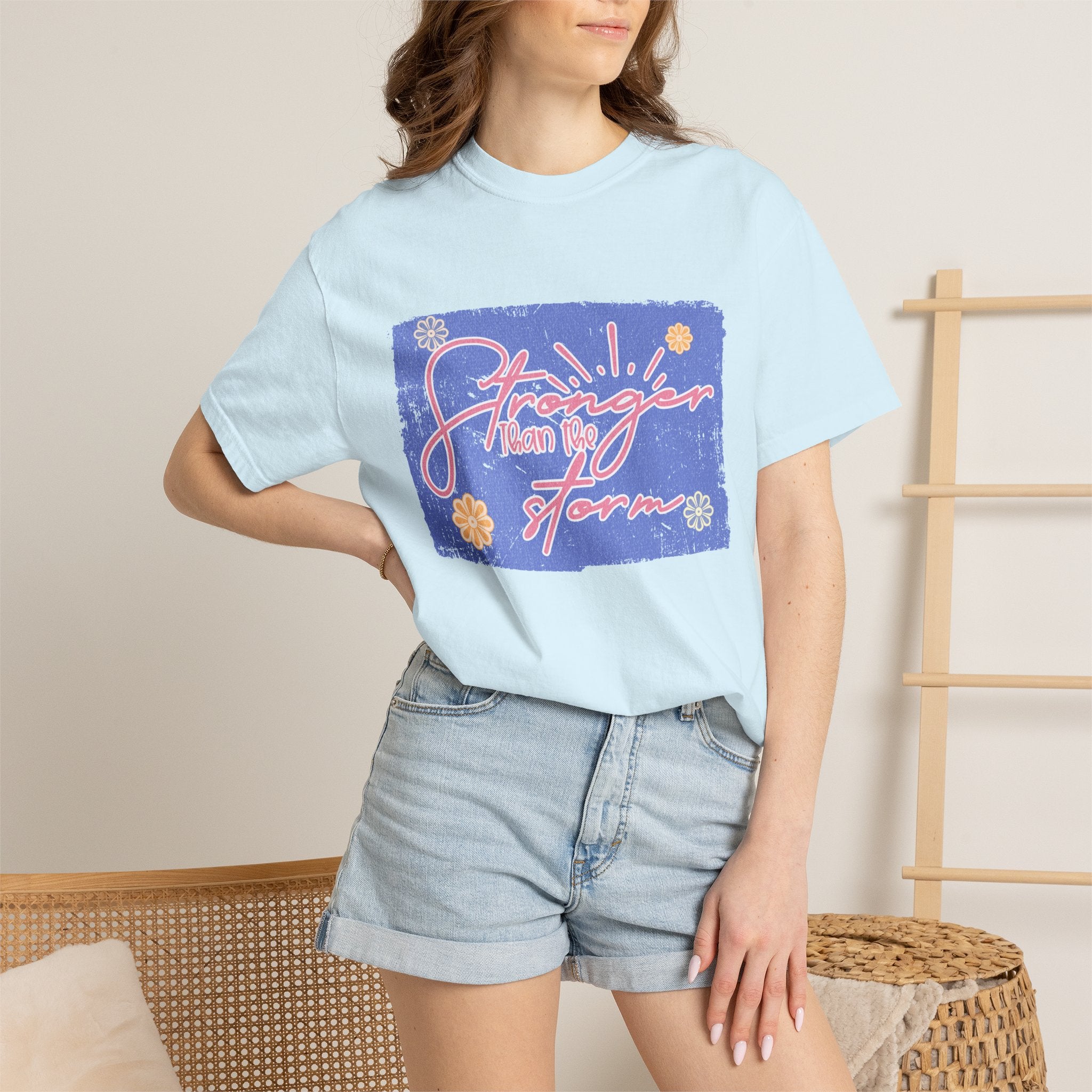 Stranger Than Fiction T-shirt | Textured Retro Script Floral Graphic