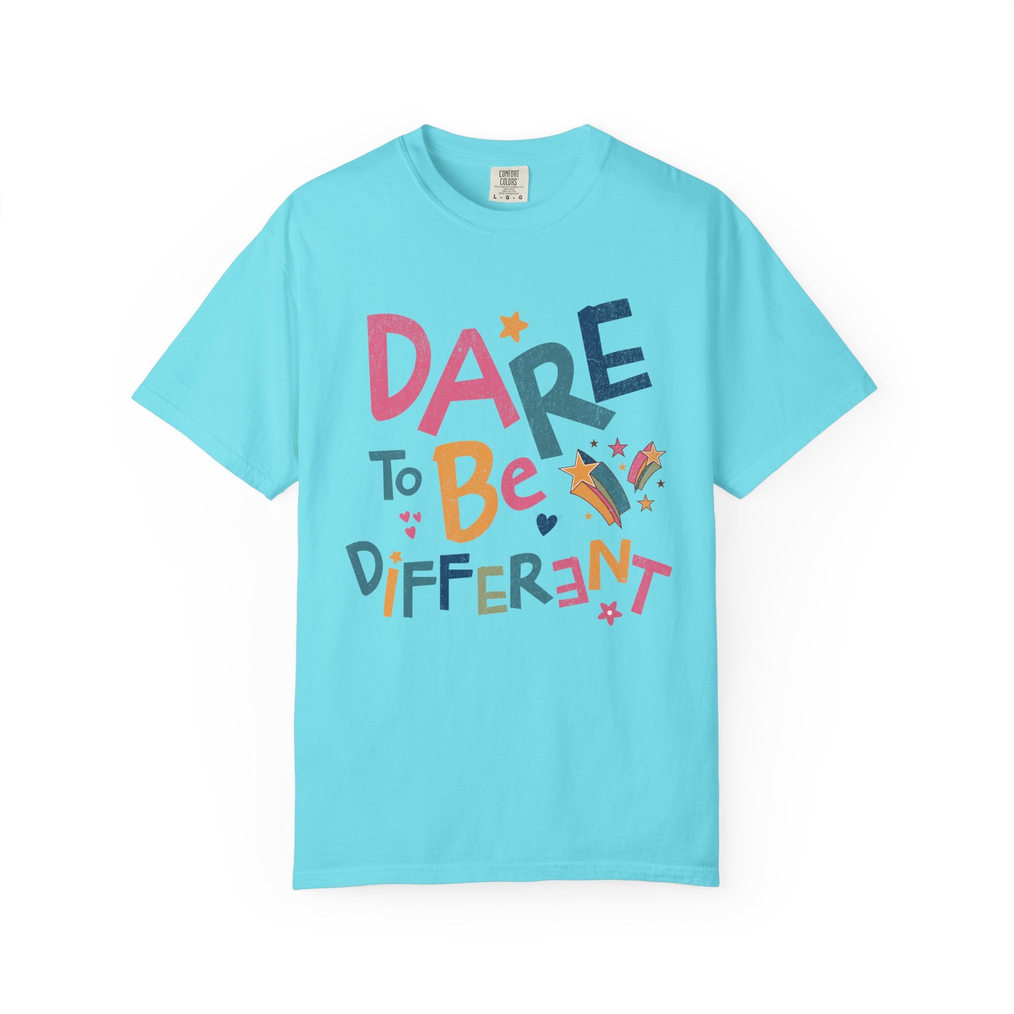 Dare to Be Different graphic T-Shirt | Textured Positive Typography Tee