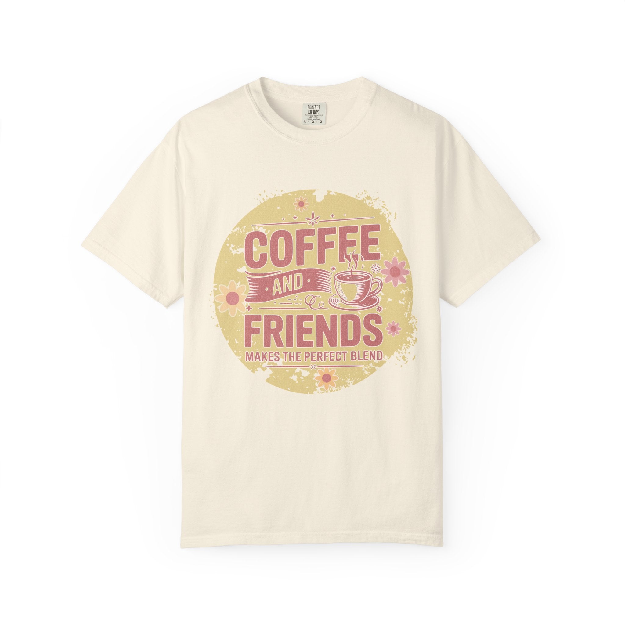 Coffee and Friends Textured T-Shirt — 'Makes the Perfect Blend' Casual Tee