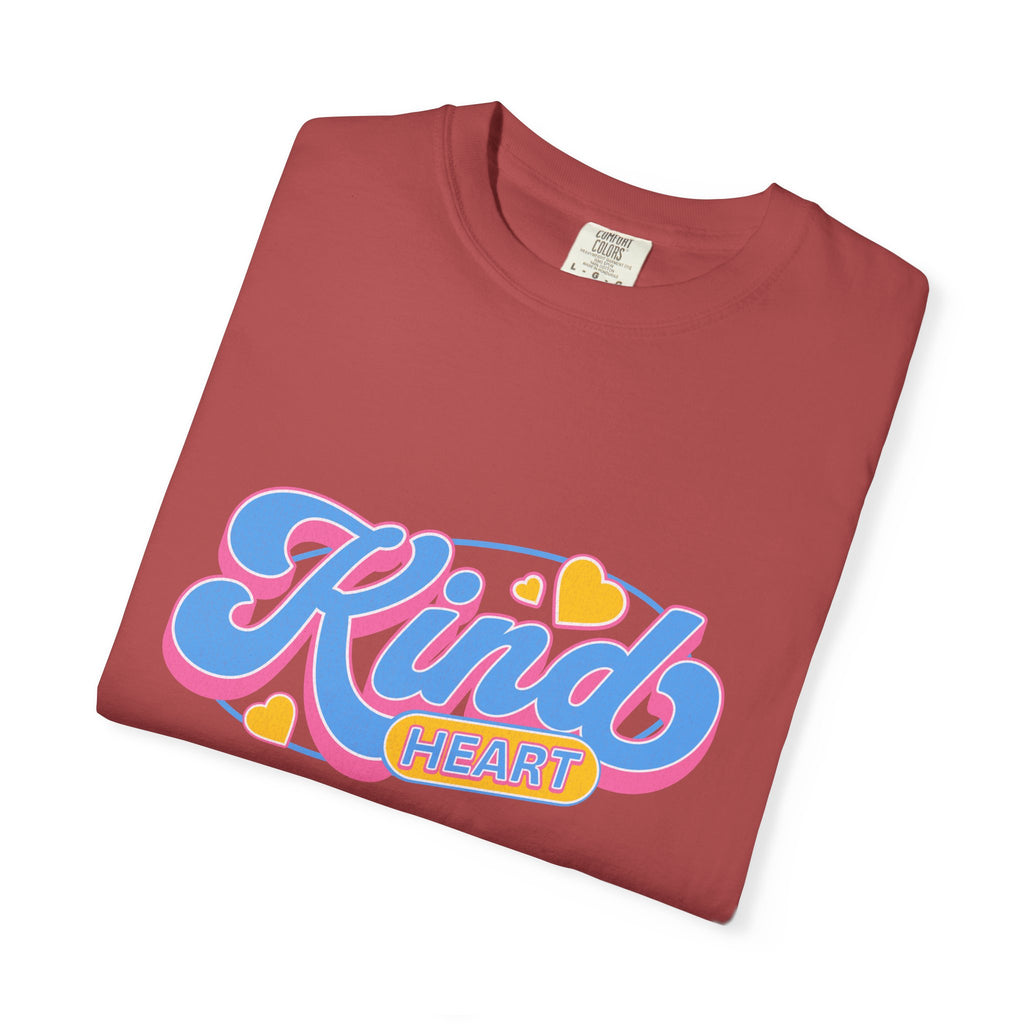 Textured Kind Heart T-Shirt — Retro Script Hearts Tee