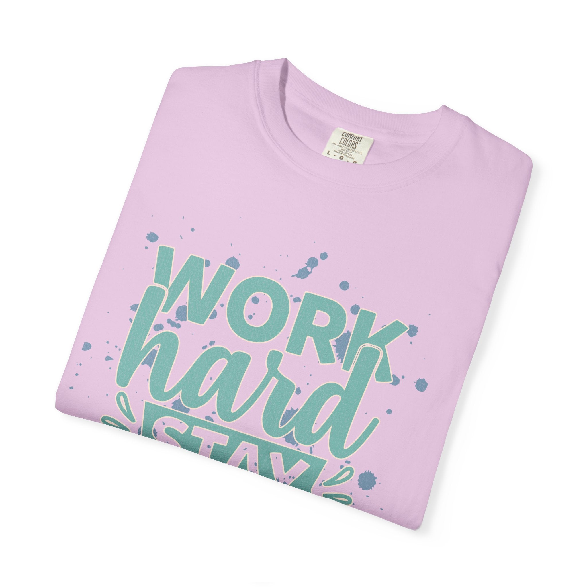 Work Hard Stay Strong Textured T-Shirt — Motivational Graphic Tee