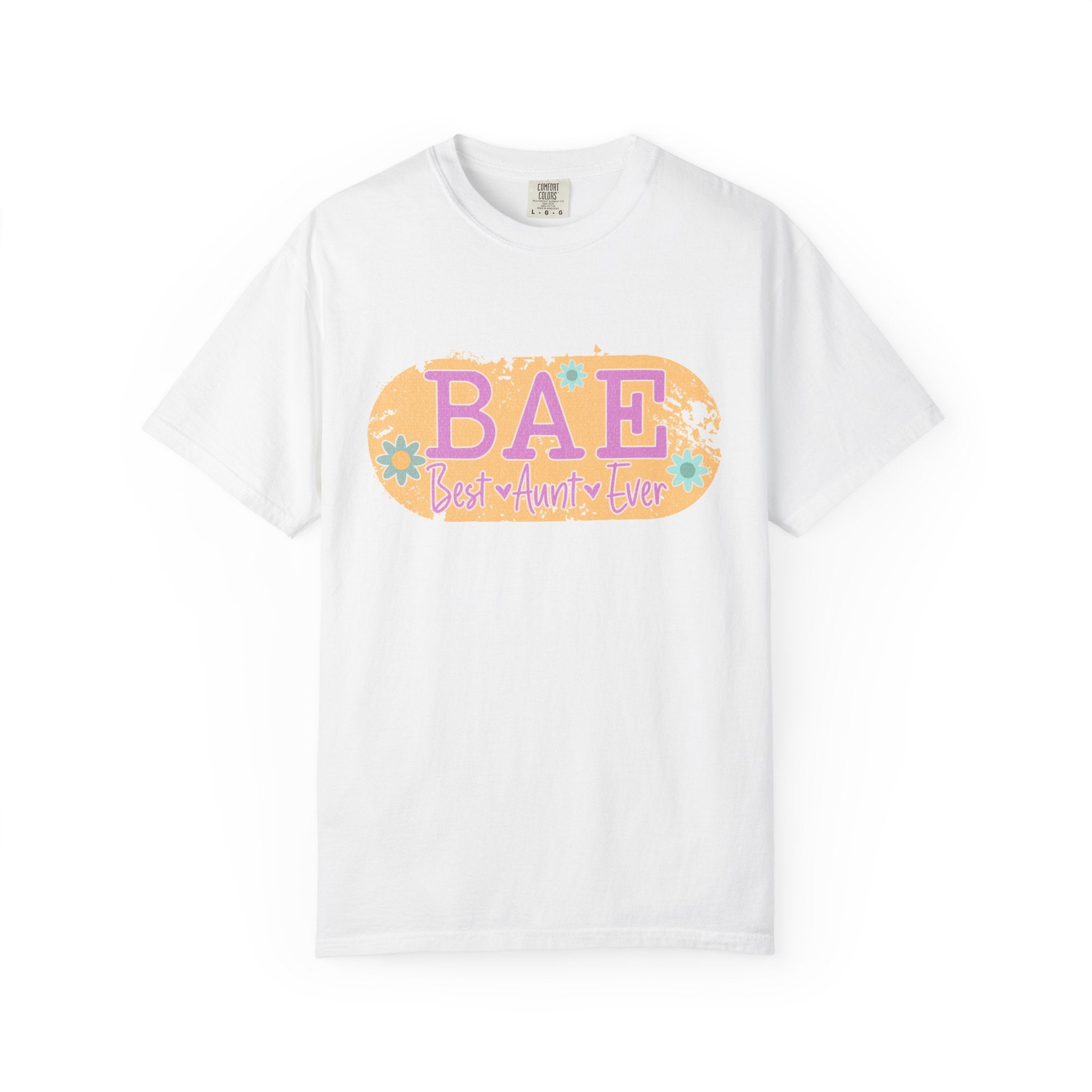 BAE Best Aunt Ever Textured T-Shirt — Floral Retro Graphic Tee for Cool Aunts