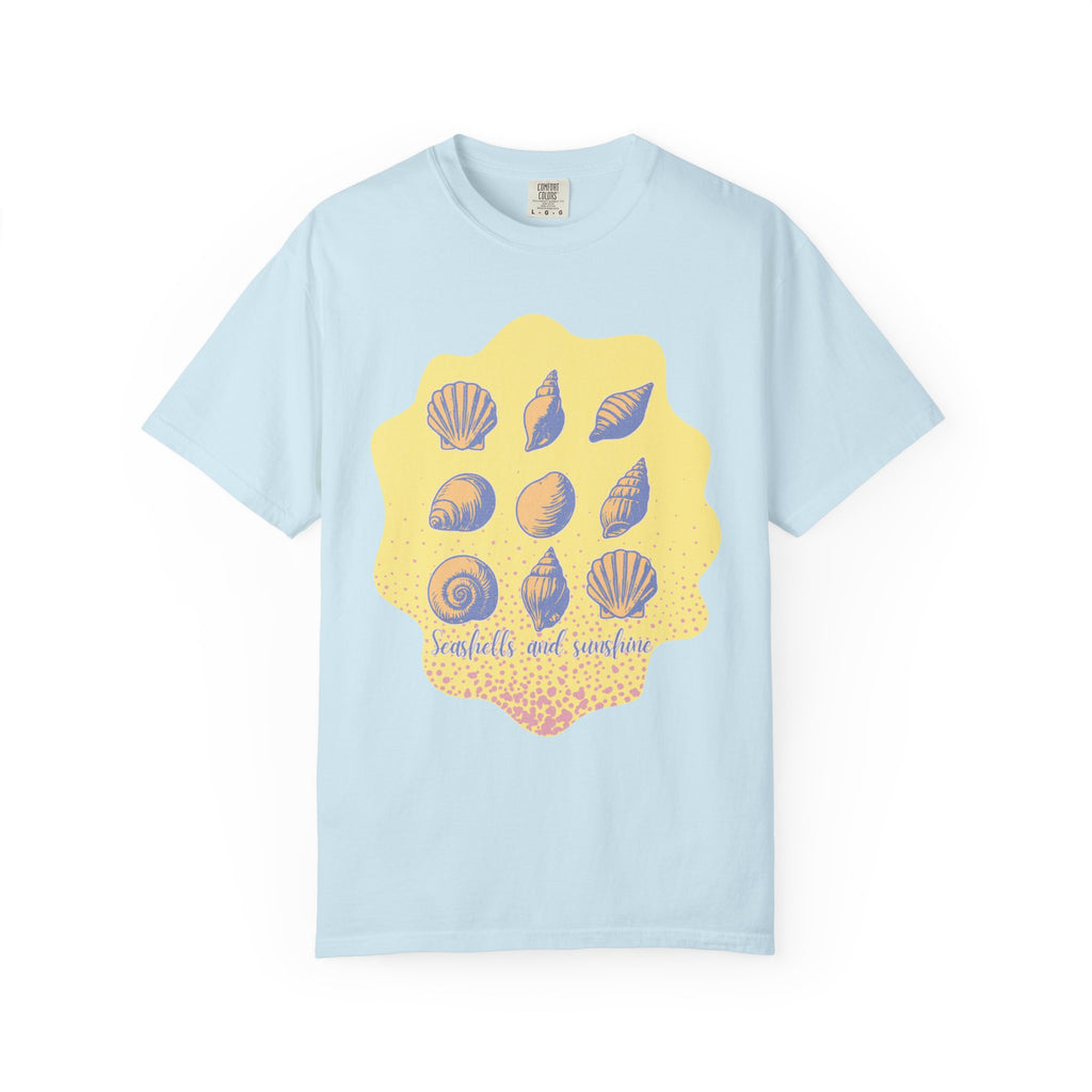 Vintage Seashells And Sunshine Textured T-Shirt